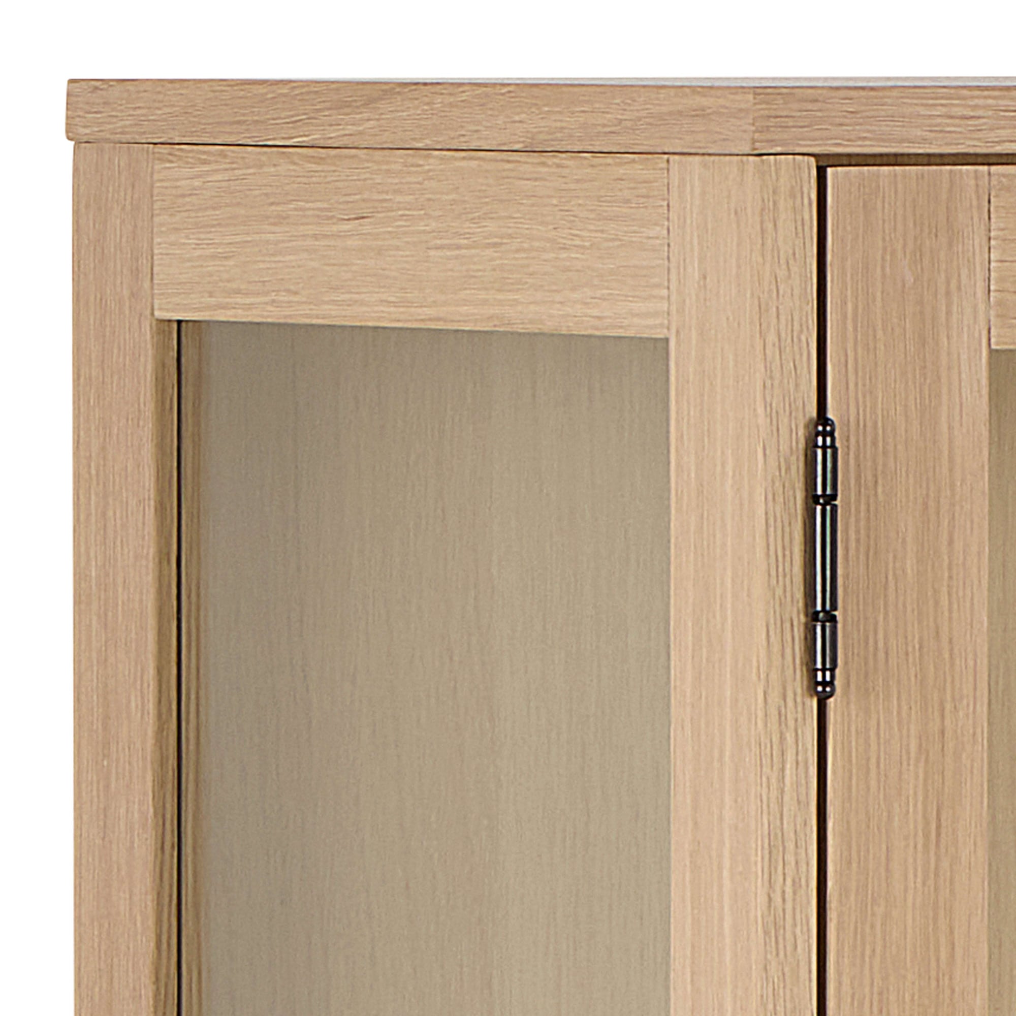 ACTONA GROUP Vitrine »Marte« ölbehandeltes Eiche Furnier, 2 Türen, klar Glas, 140x40x148 cm