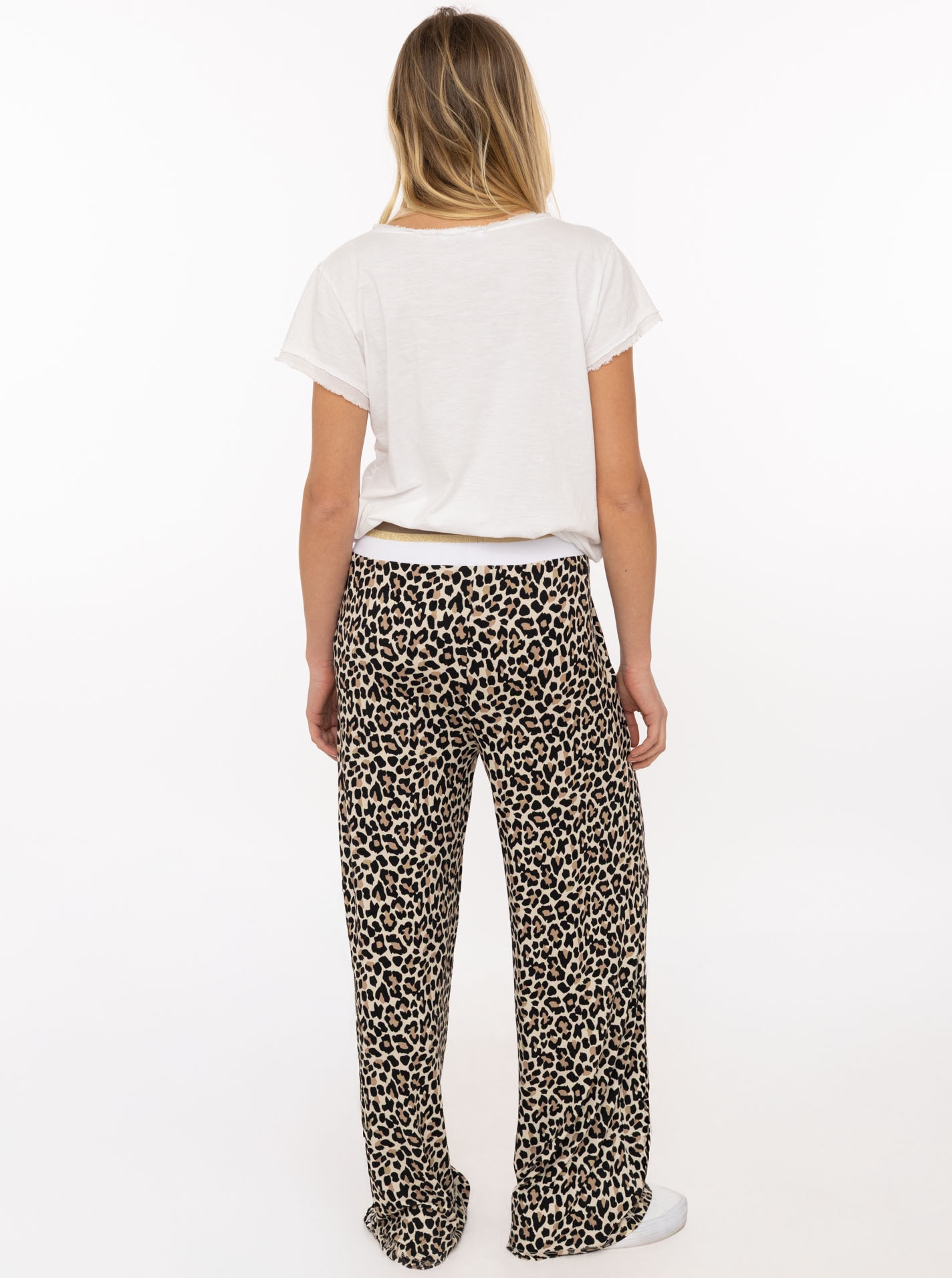 Zwillingsherz Stoffhose »"Leo"«  Elastischer Bund, Leomuster, fließender Stoff, leichtes Material