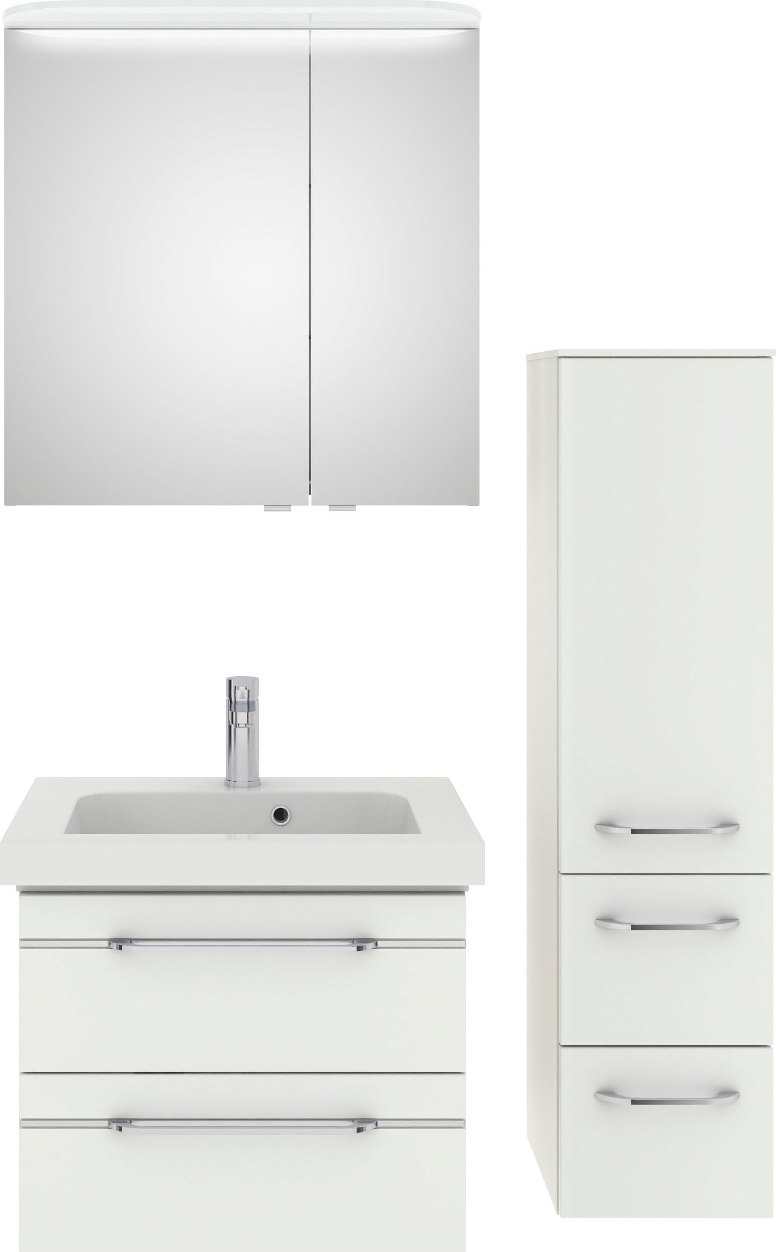 Saphir Badmöbel-Set »Balto Sprint 3-teilig, Mineralmarmor-Waschtisch mit LE günstig online kaufen