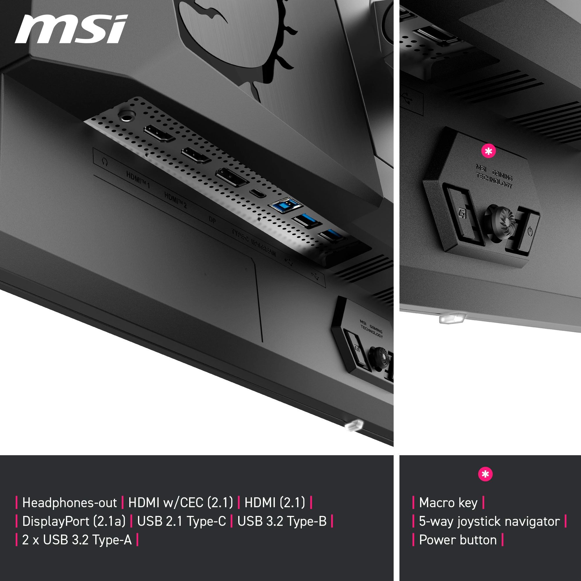 MSI Gaming-Monitor »MPG 322URX QD-OLED«, 80 cm/32 Zoll, 3840 x 2160 px, 4K Ultra HD, 0,03 ms Reaktionszeit, 240 Hz