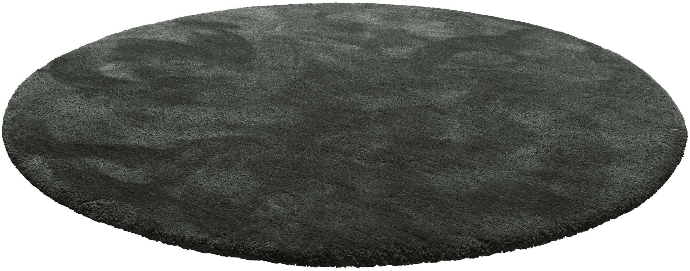 Homie Living Teppich »Pisa«, rund, 25 mm Höhe, Hochflor, Microfaser, uni, weich, Shaggy, Wohnzimmer, Schlafzimmer