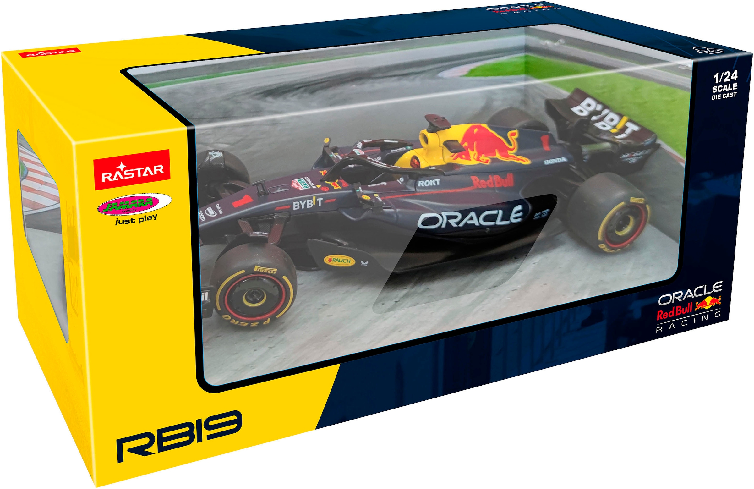 Jamara Modellauto »Oracle Red Bull Racing RB19 Diecast 1:24 dunkelblau« im Maßstab 1:24, offiziell lizensiert