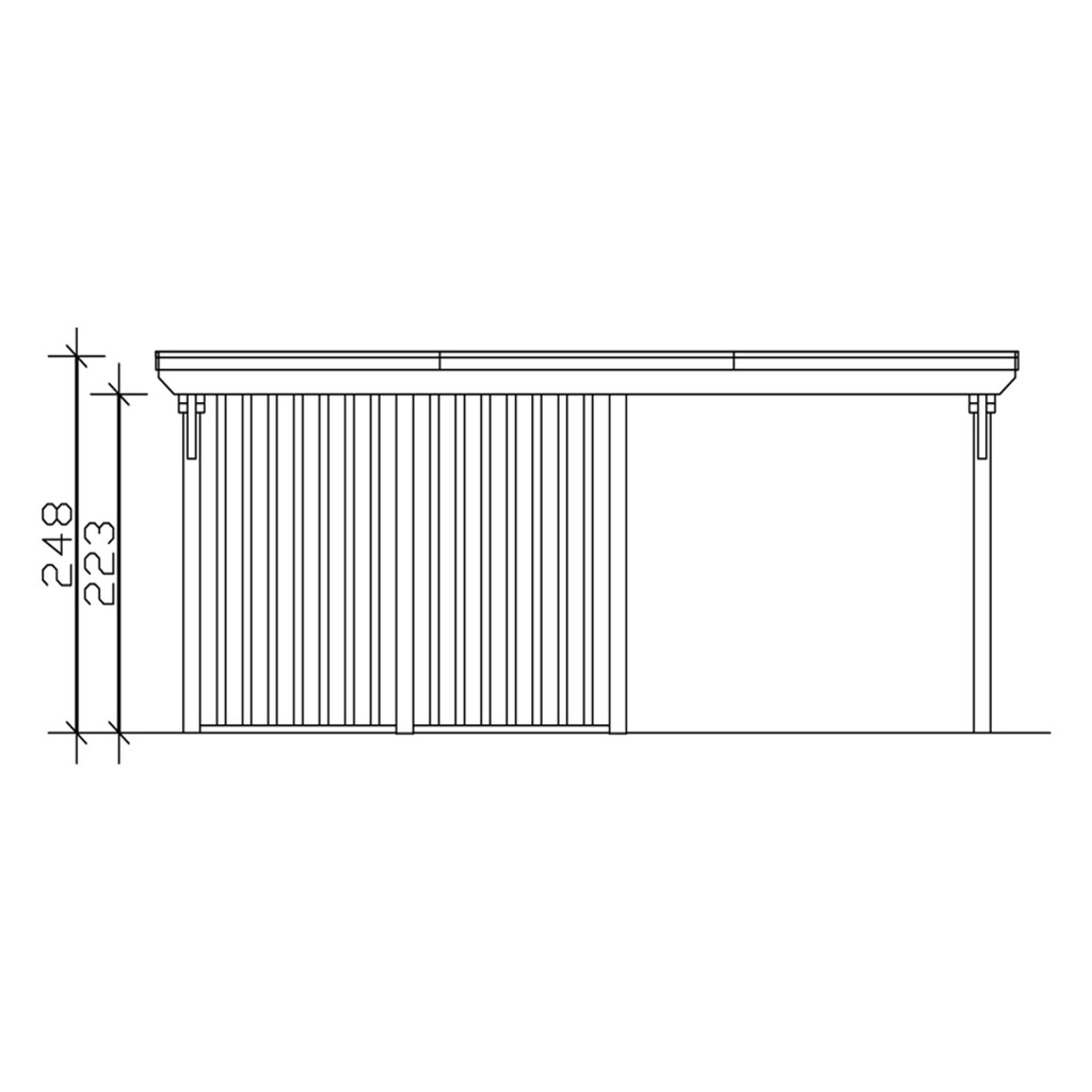 Skanholz Doppelcarport »Emsland«, Leimholz-Nordisches Fichtenholz, 550 cm, natur