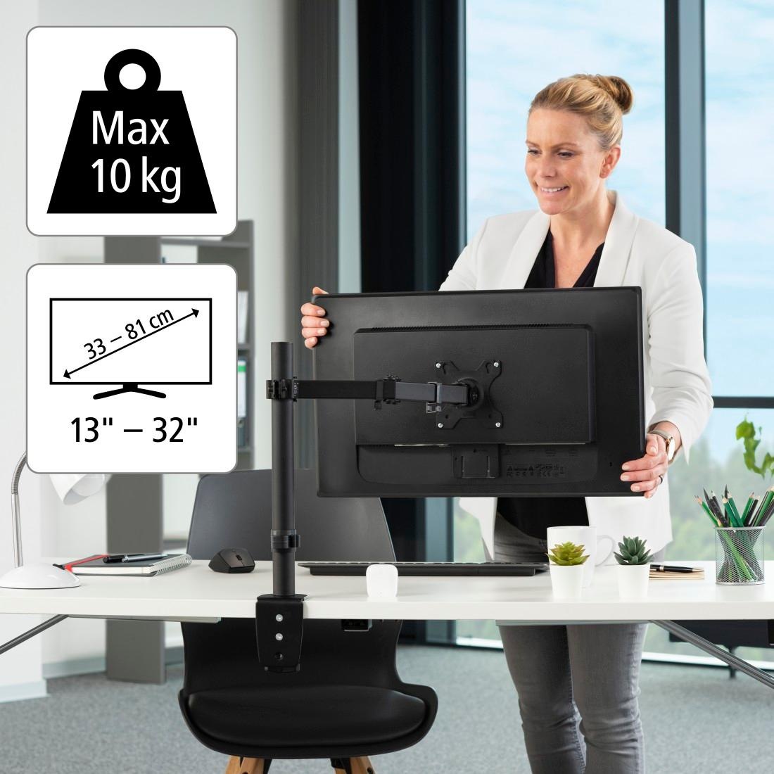 Hama Monitor-Halterung »Bildschirm Halterung, ausziehbar, 13"-32" Monitorarm schwenk-/neigbar«, bis 81 cm Zoll