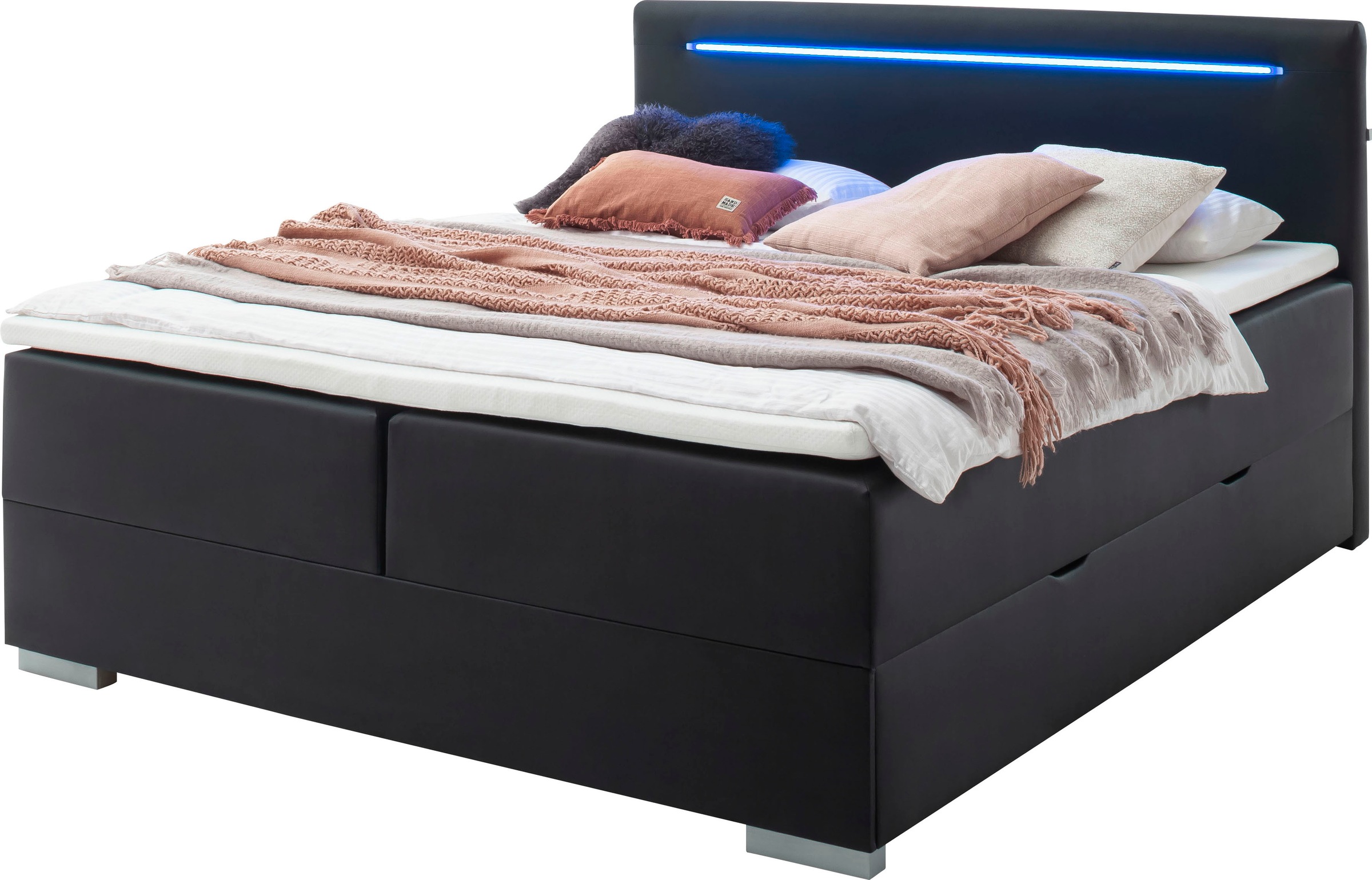 meise.möbel Boxspringbett "Las Vegas 2", inkl. LED Beleuchtung im Kopfteil, günstig online kaufen