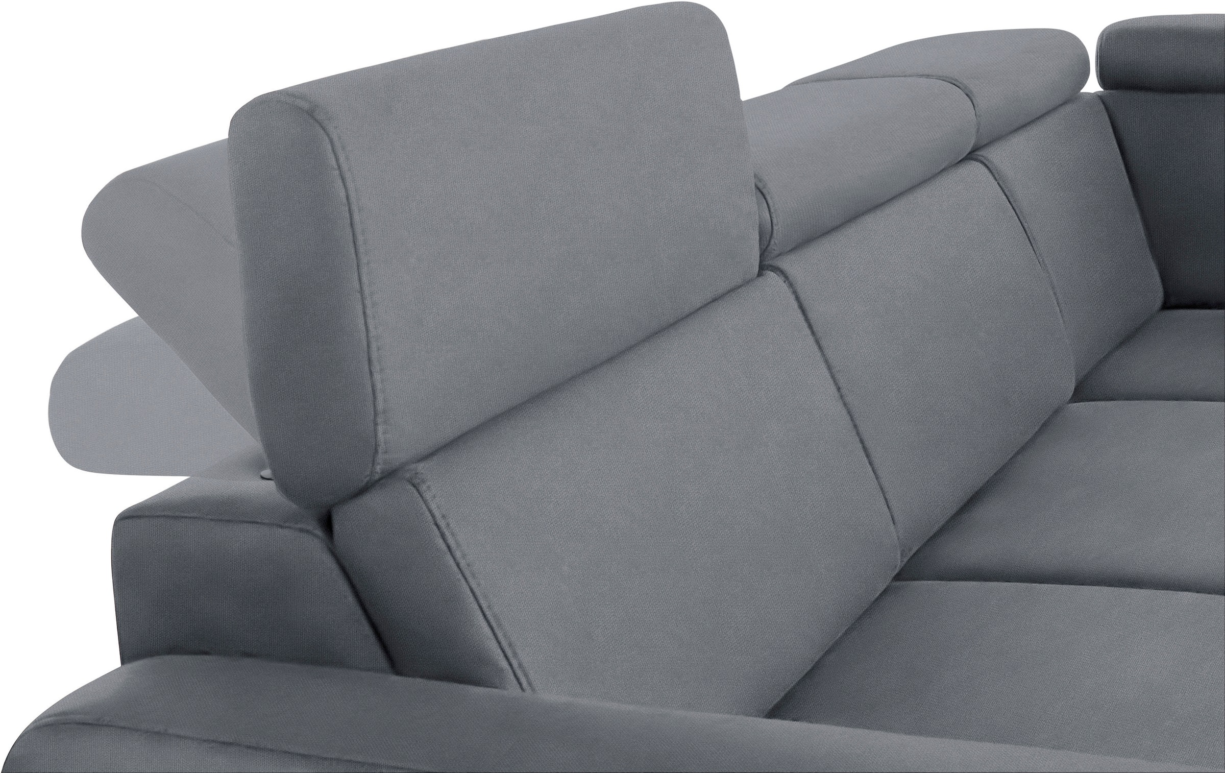 sit&more Ecksofa »Bologna L-Form«, Kopfteilverstellung, wahlweise mit Bettfunktion und Schubkasten