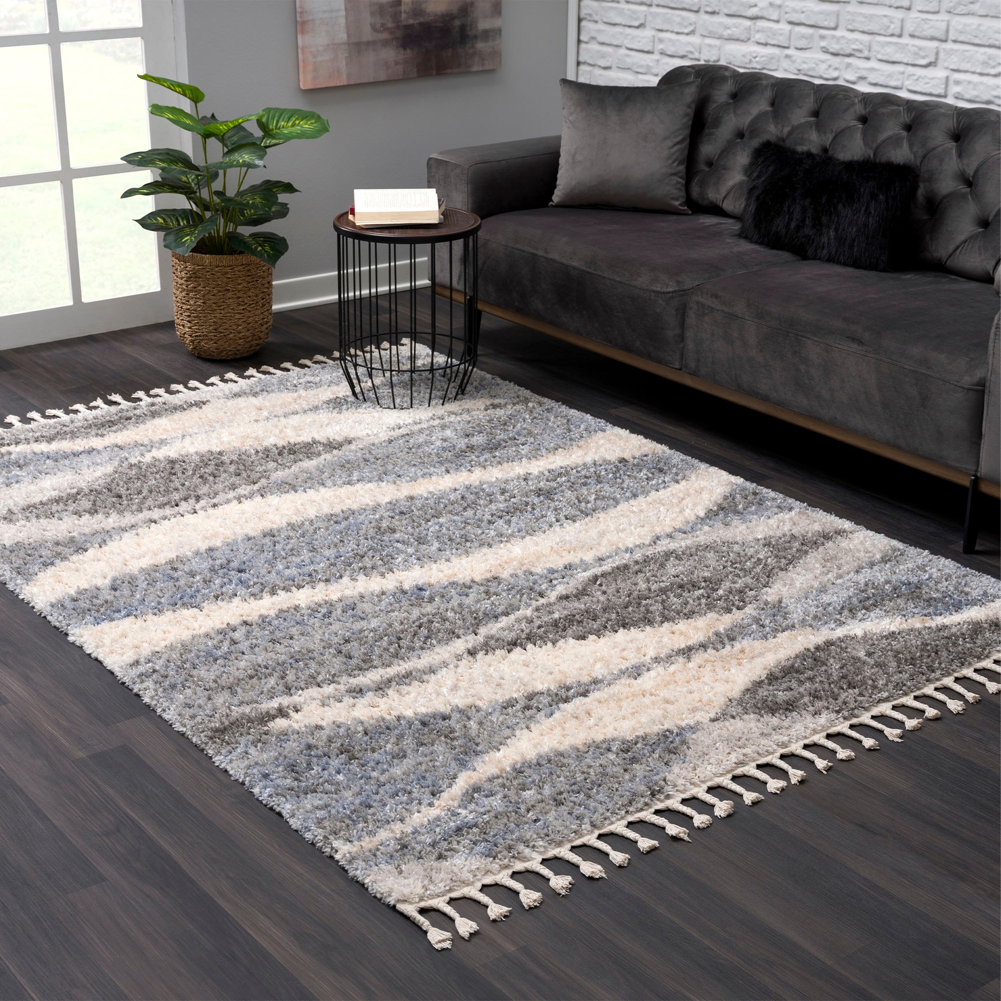 Sanat Hochflor-Teppich »Versay 1505«, rechteckig, 45 mm Höhe, Wohnzimmer, L günstig online kaufen