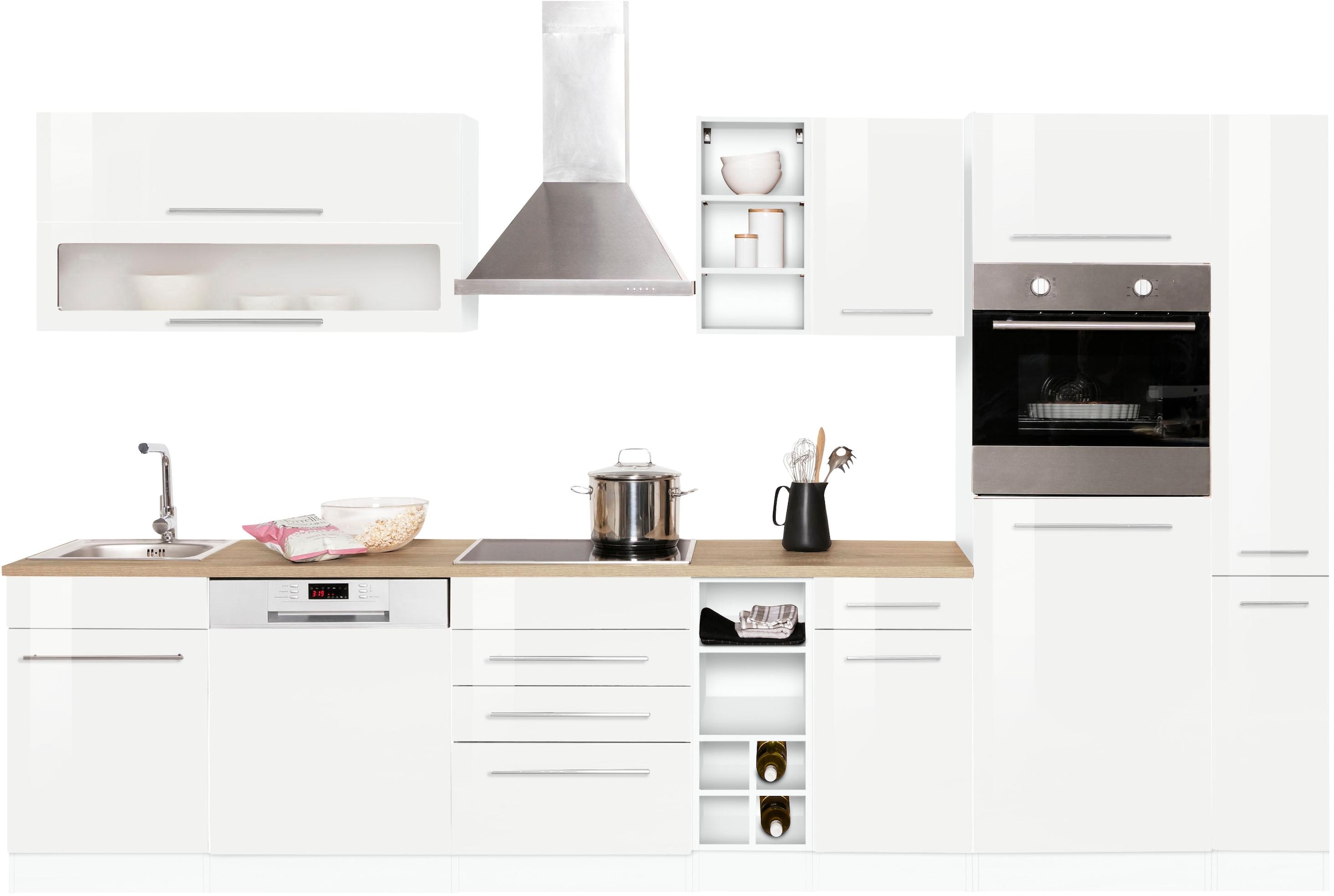 HELD MÖBEL Küchenzeile »Eton«, ohne E-Geräte, Breite 330 cm online kaufen | Küchenzeilen mit Geräten
