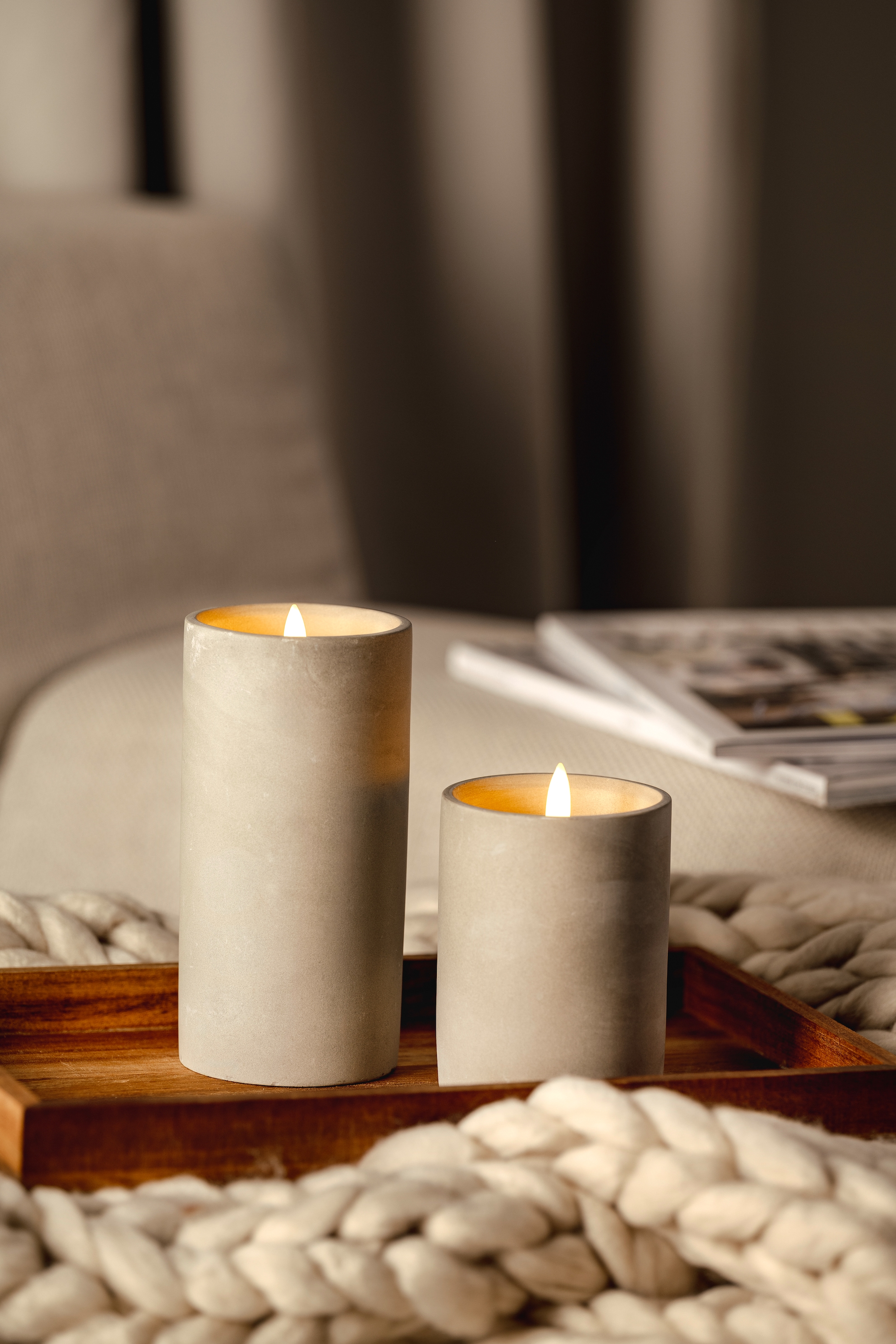 LEONARDO LED-Leuchte »Silenzio« in edlem Betongefäß