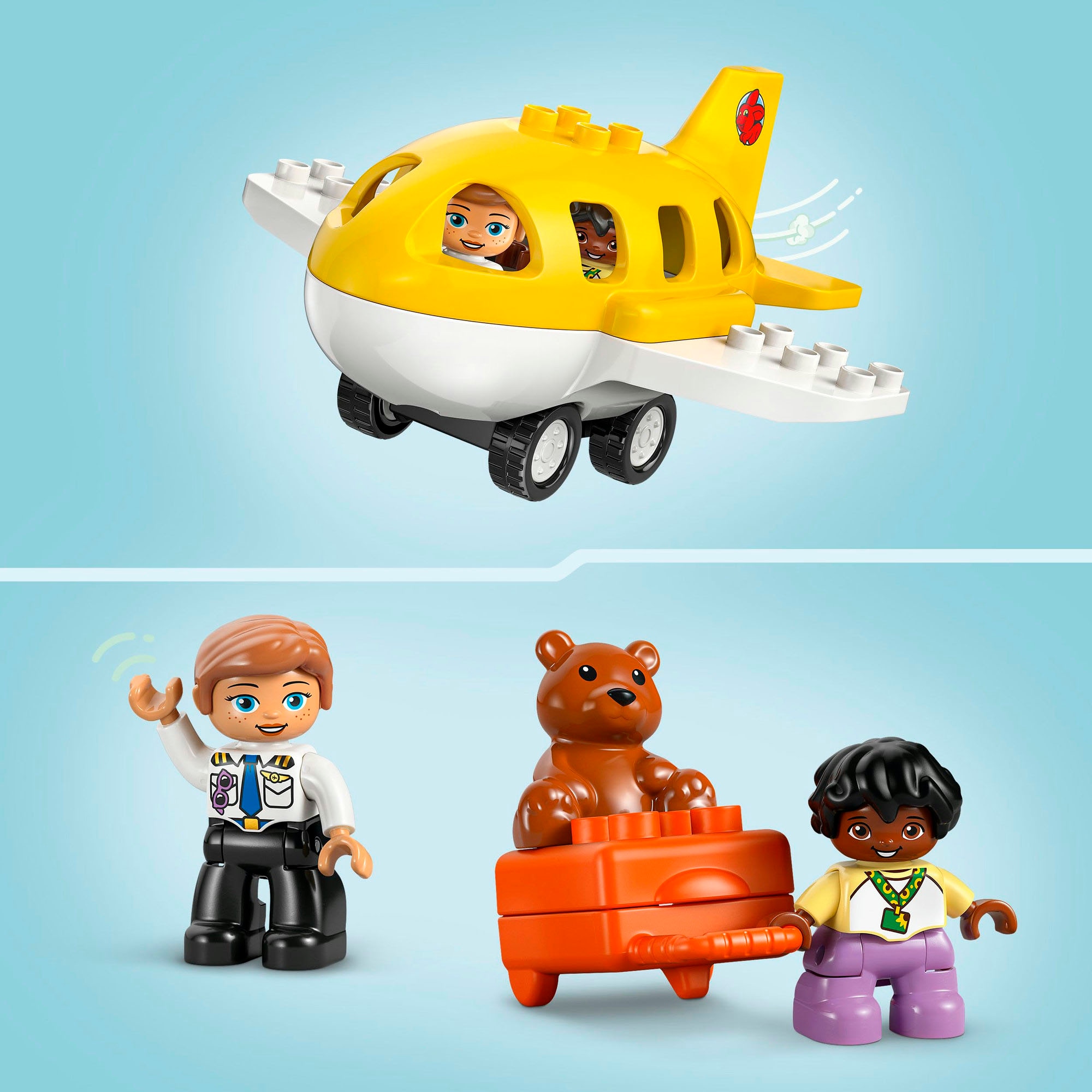 LEGO® Konstruktionsspielsteine »Erster Besuch im Flughafen (10443), LEGO DUPLO Town«, (23 St.), Made in Europe