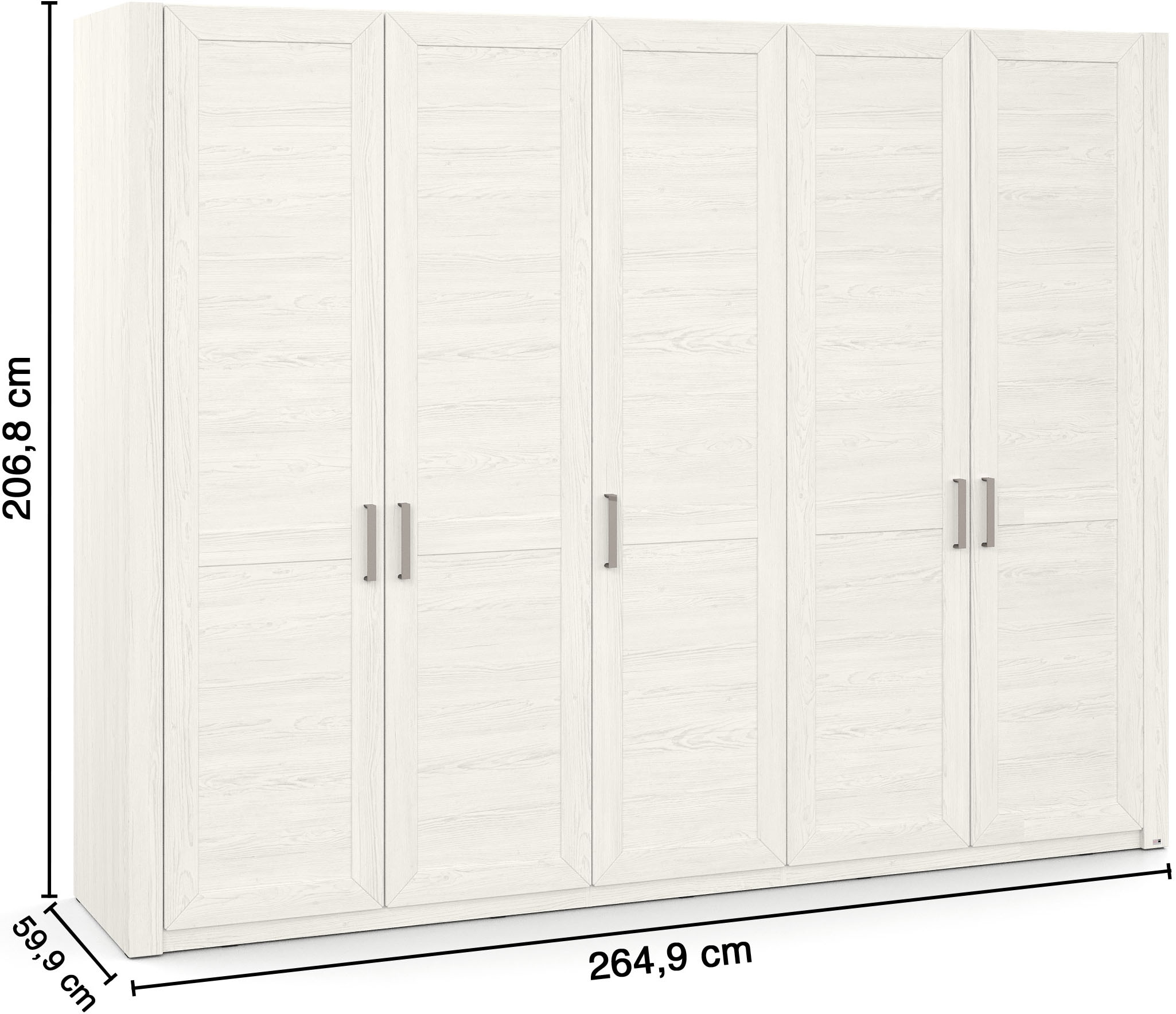 set one by Musterring Kleiderschrank »York Schlafen«, (1 St.), mit Holztüren, zwei Farben,verschiedene Breiten, Höhe 207 x T 60 cm