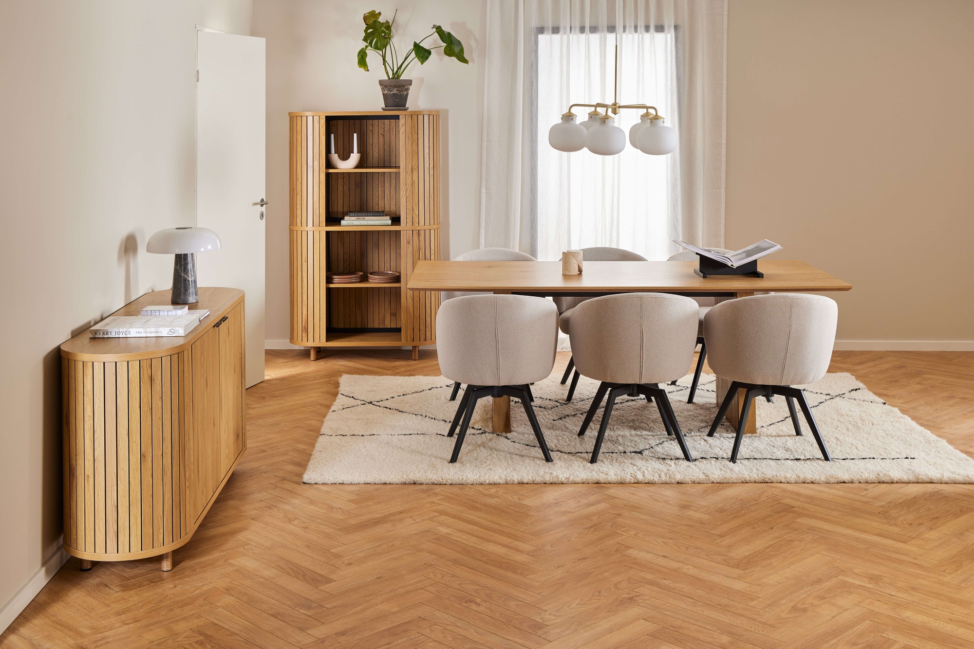 ACTONA GROUP Sideboard »Colima«, Anrichte, matt Wildeiche rau Melamin, Gestell Wildeiche, 160x45x80 cm