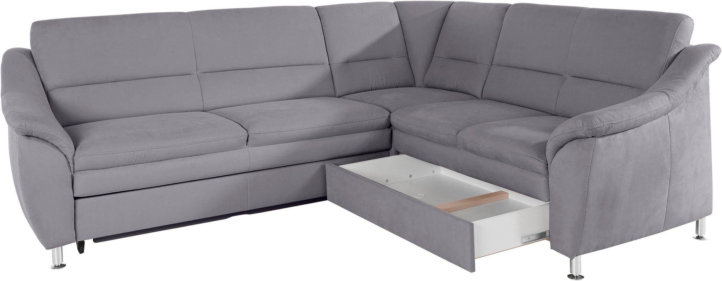 Places of Style Ecksofa »Cardoso L-Form«, Federkern, wahlweise mit Bett, Schubkasten, teilweise Relaxfunktion