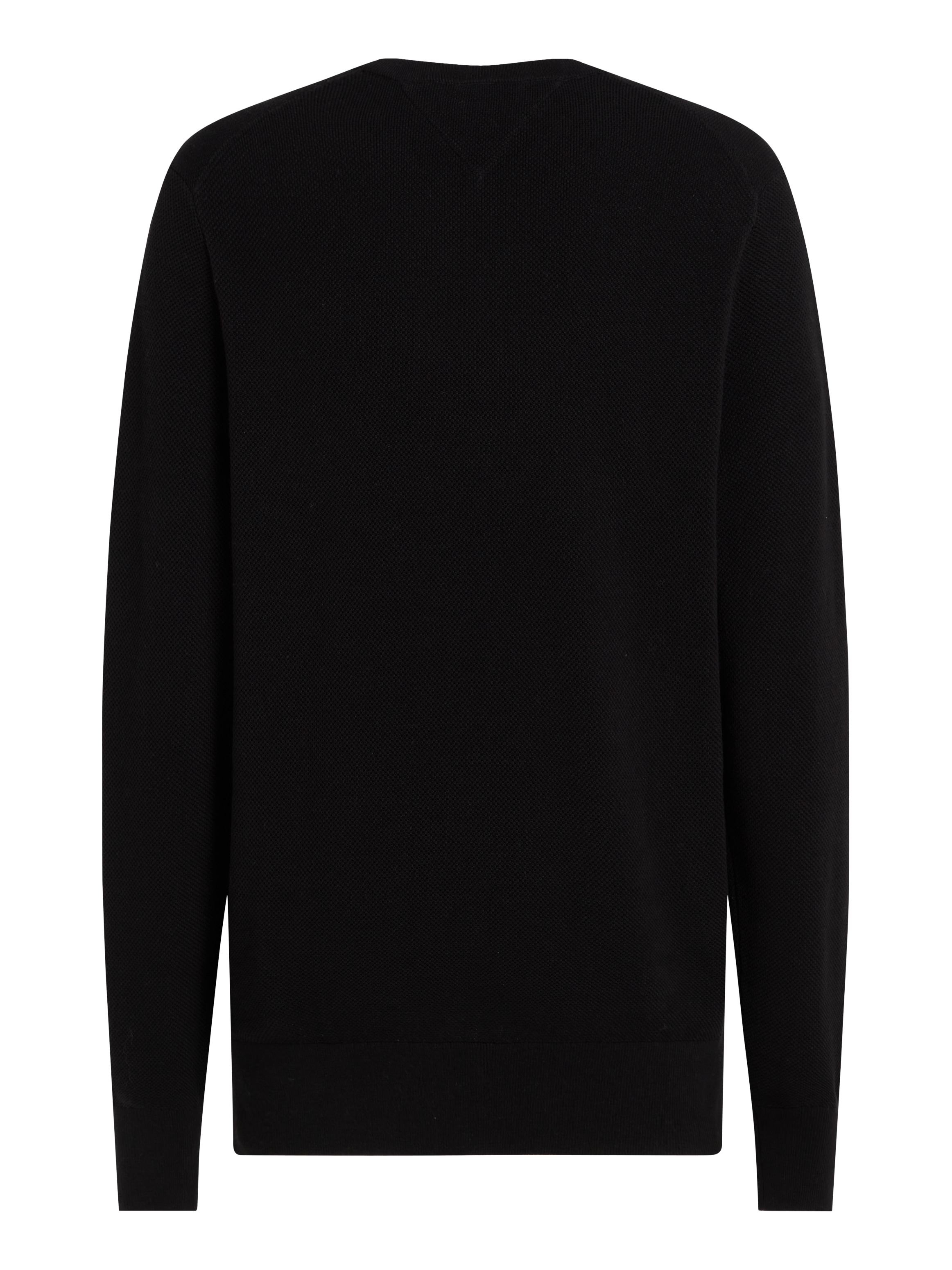 Tommy Hilfiger Rundhalspullover »ESSENTIAL STRUCTURE CREW NECK mit Struktur und Label«, unifarben, casual, regular fit, Baumwolle, Rundhals
