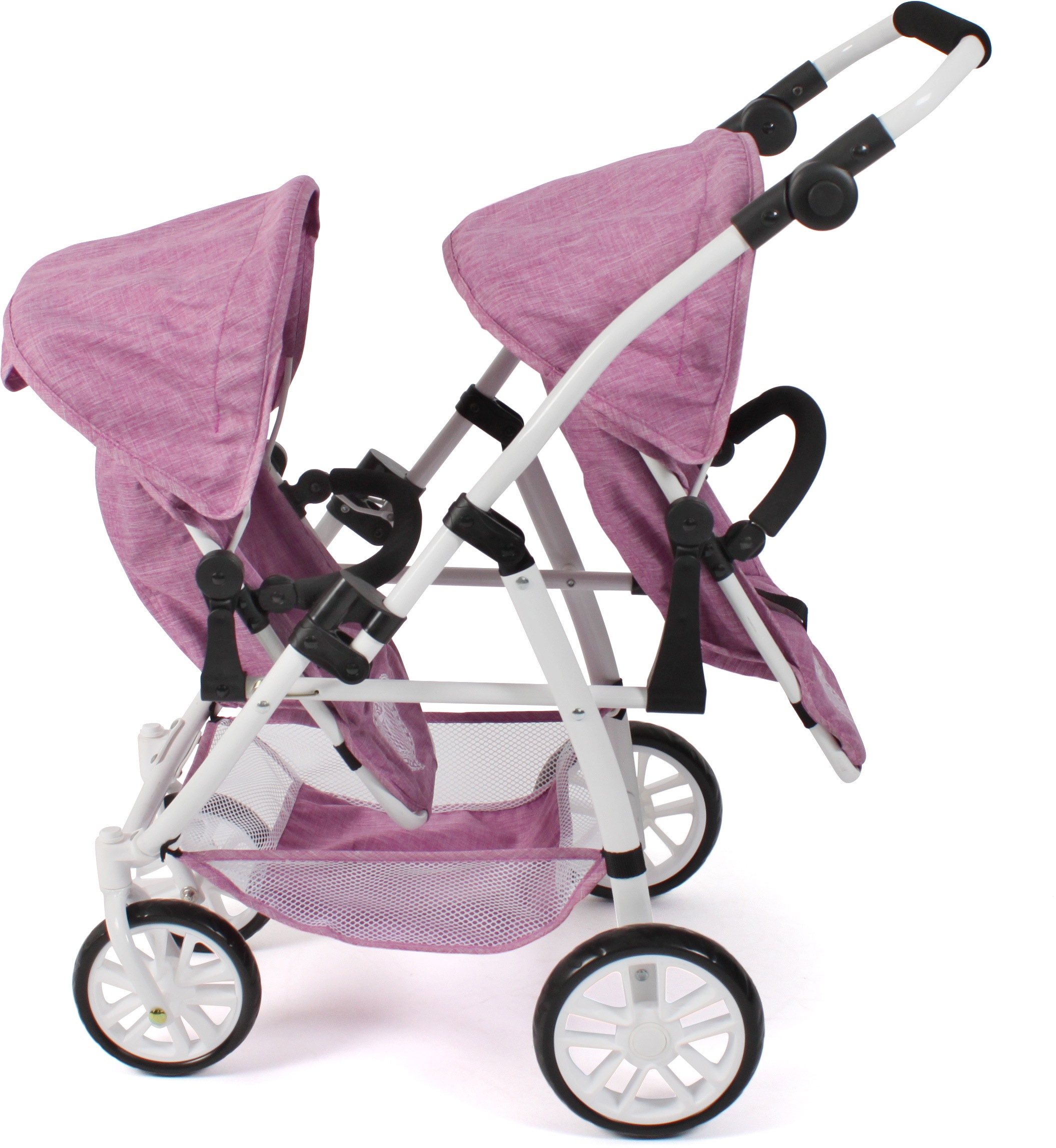 CHIC2000 Puppen-Zwillingsbuggy »Vario, Jeans Pink«