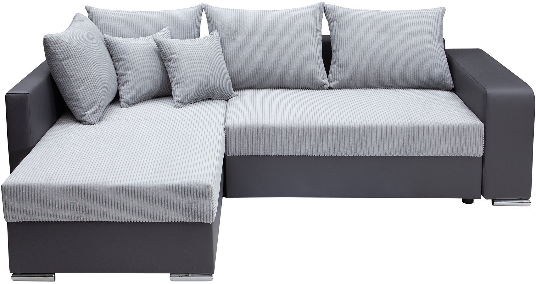 COLLECTION AB Ecksofa »John L-Form«, Regalarmlehne,Bettfunktion,Bettkasten,Ottomane beiseitig montierbar