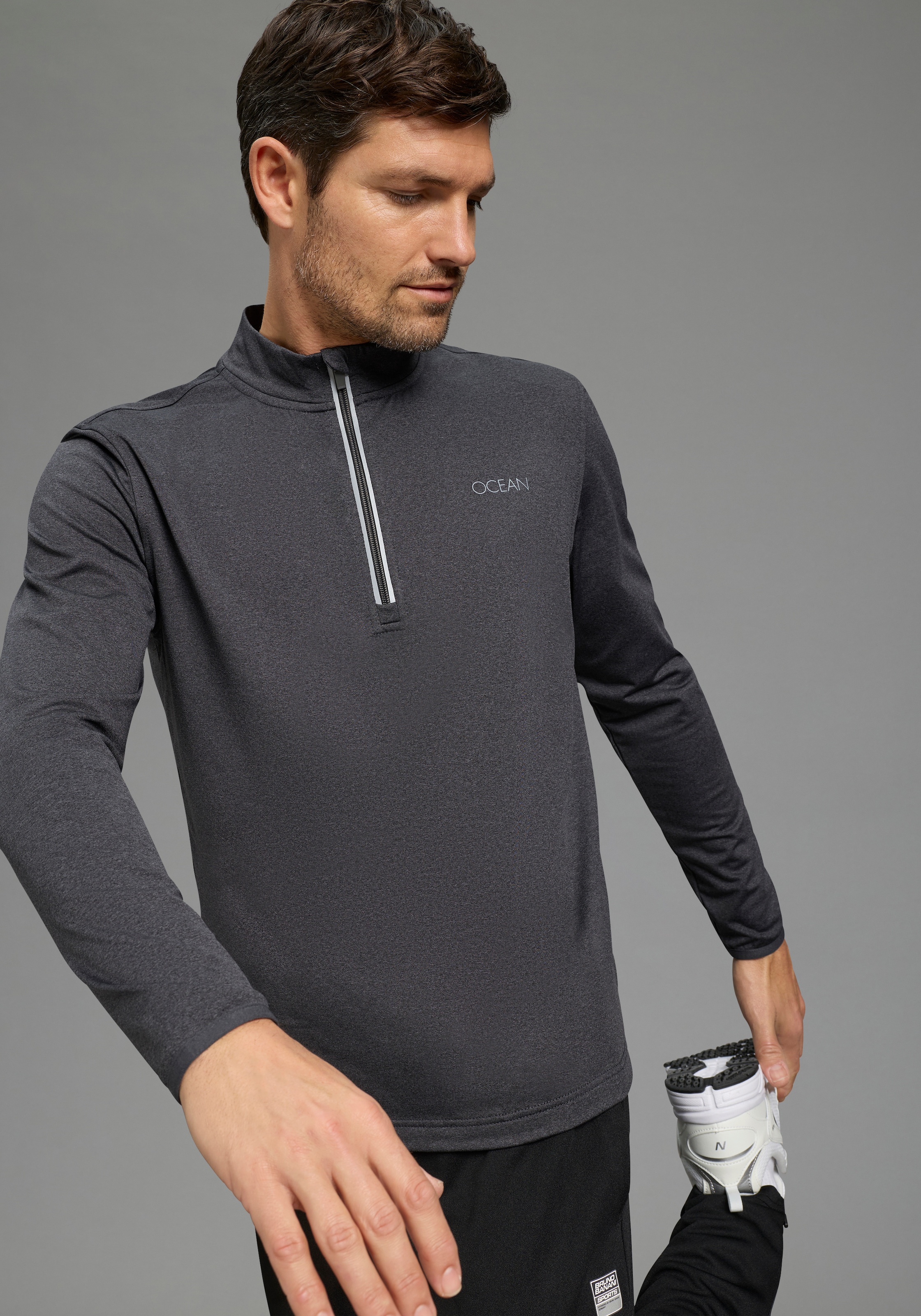 Ocean Sportswear Funktionsshirt »atmungsaktiv , quick dry« schmale Passform, Langarm, mit Reißverschluss am Ausschnitt
