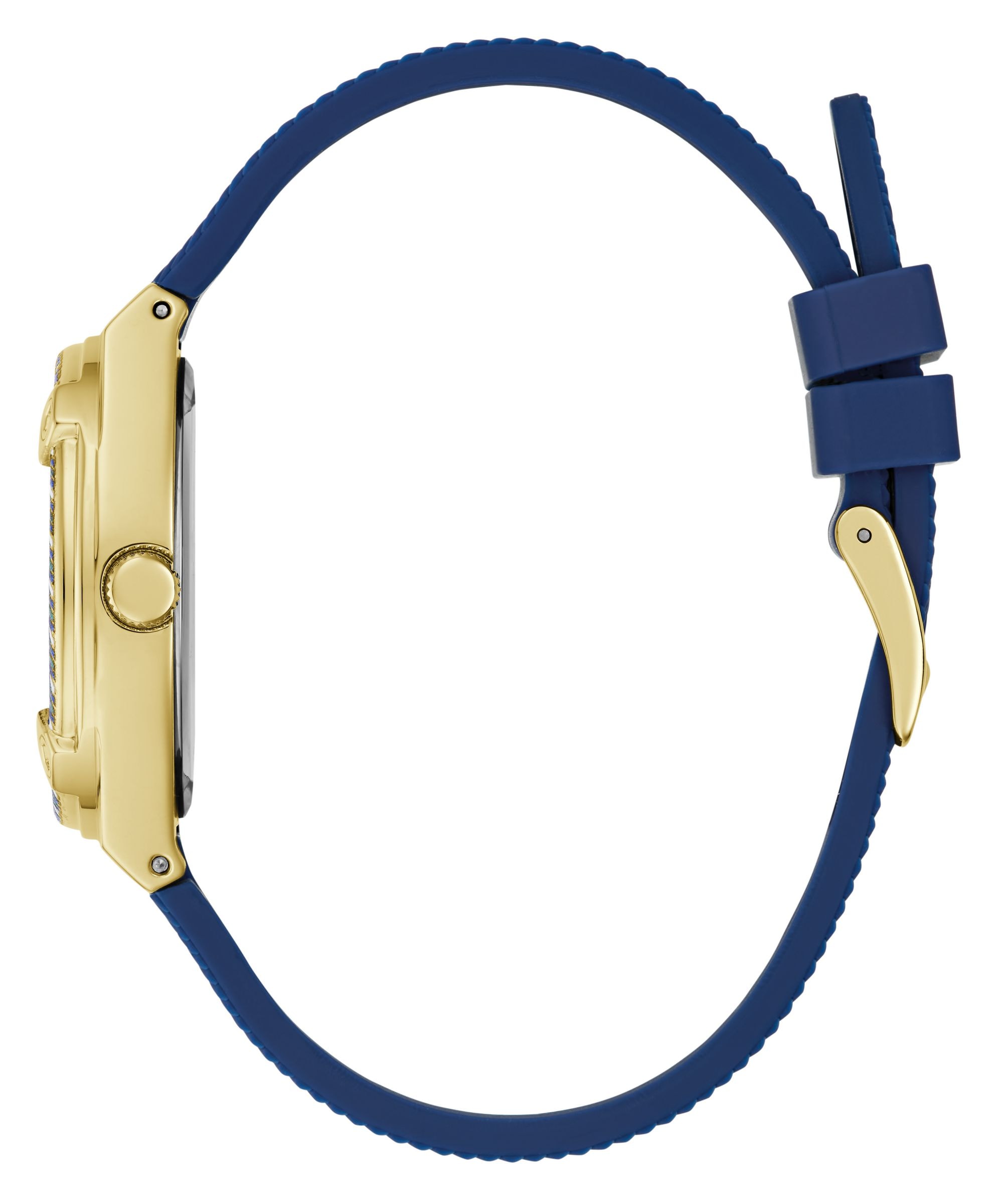 Guess Multifunktionsuhr »SAYLOR« Quarzuhr, Armbanduhr, Damenuhr, Silikonarmband, analog, Wochentag, Tag