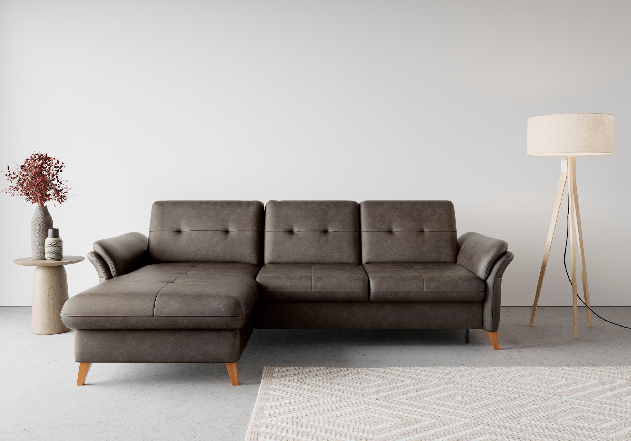 sit&more Ecksofa »Göteborg« Sitztiefenverstellung und Federkern, wahlweise günstig online kaufen