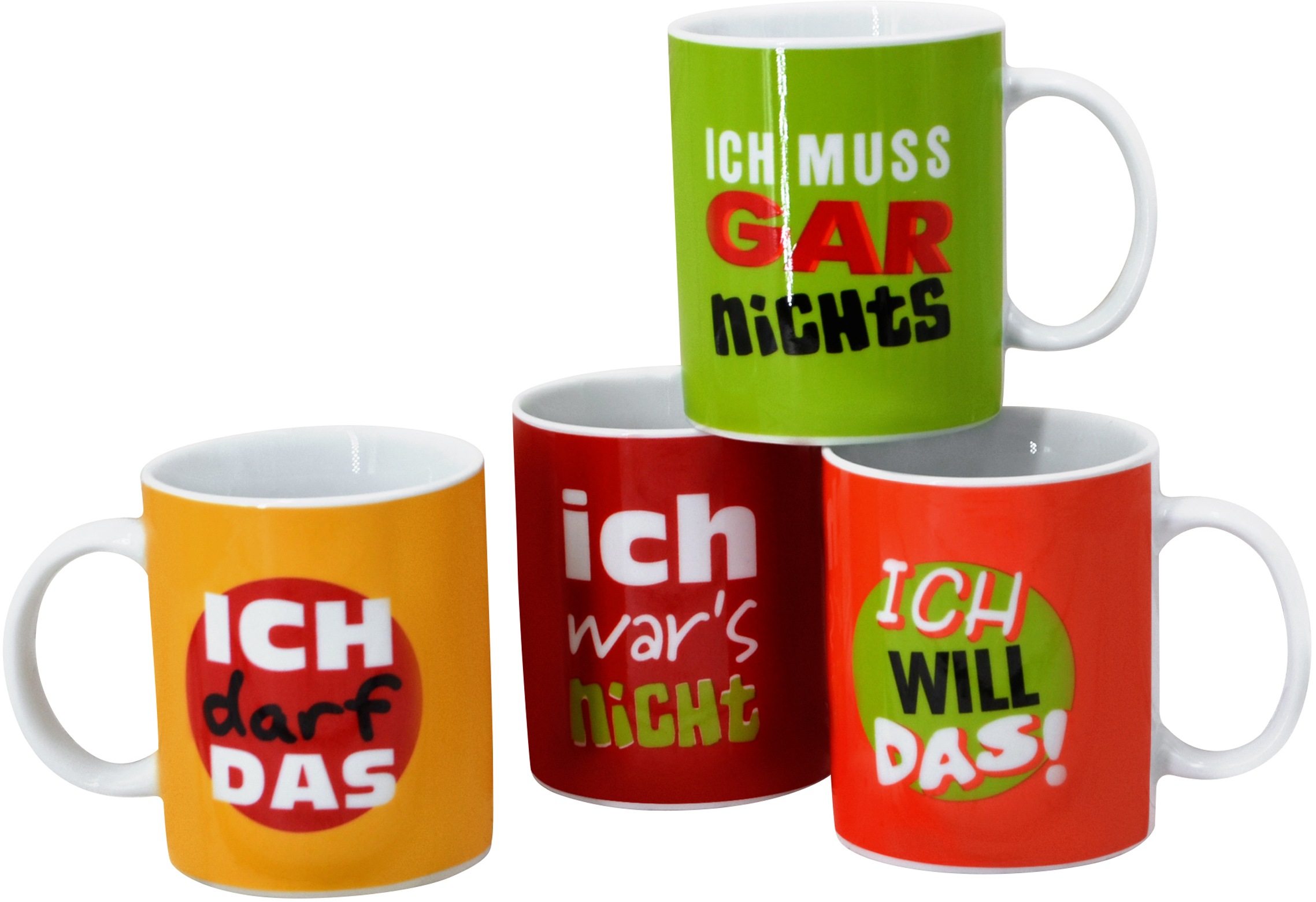 Retsch Arzberg Becher »Machosprüche«, (Set, 4 tlg.), 4-teilig auf Raten  kaufen