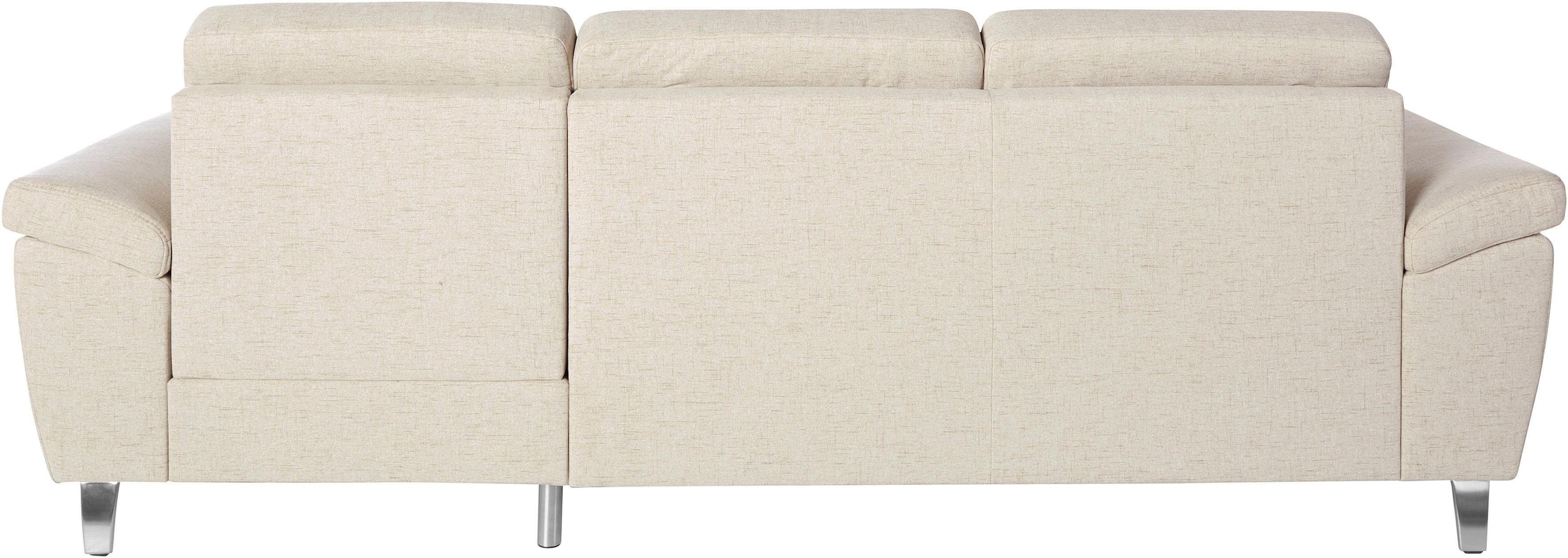 sit&more Ecksofa »Sorano L-Form«, wahlweise mit Bettfunktion und Bettkasten