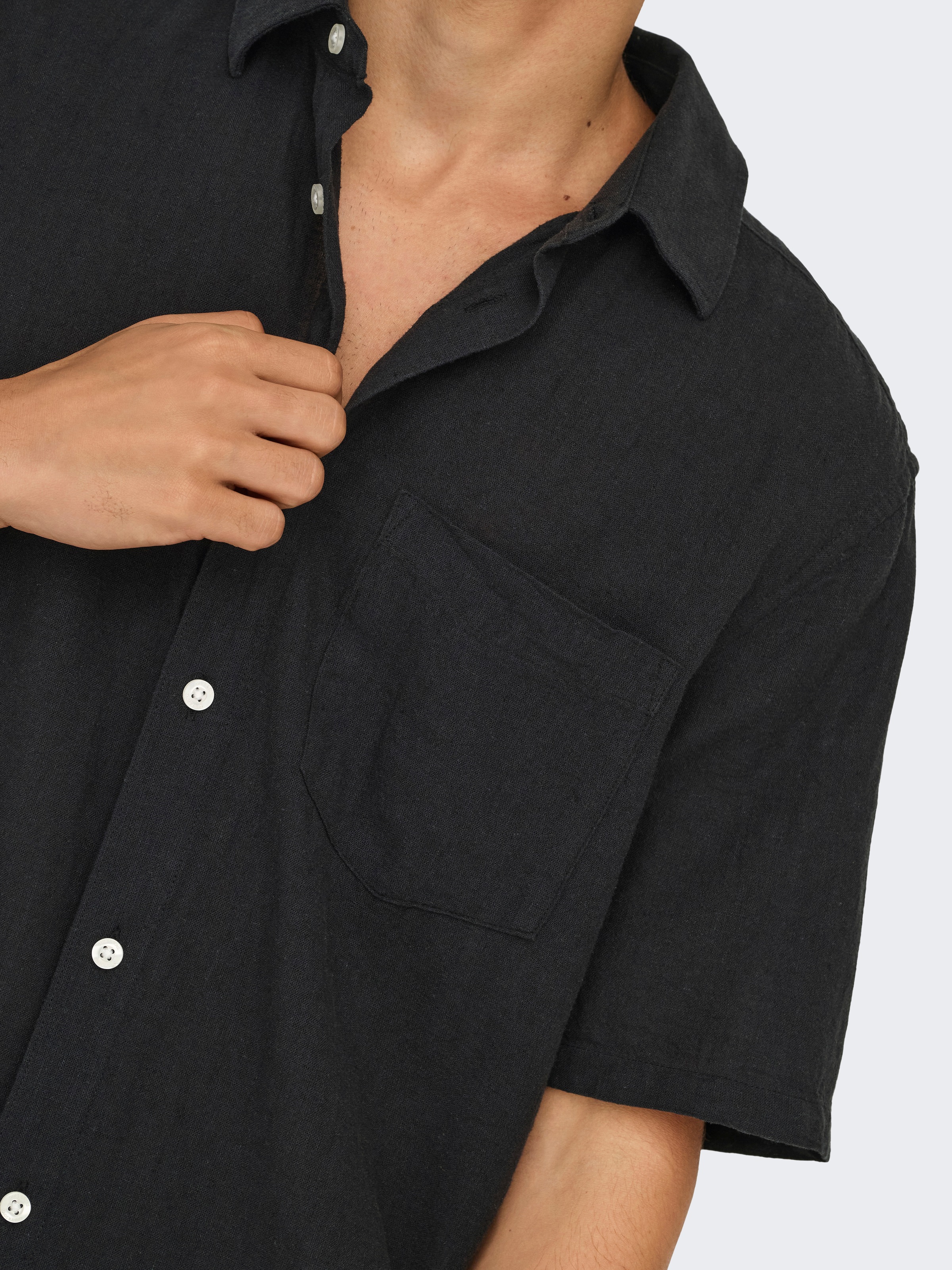 ONLY & SONS Kurzarmhemd »ONSCAIDEN LIFE REG SS 1 PKT SHIRT«