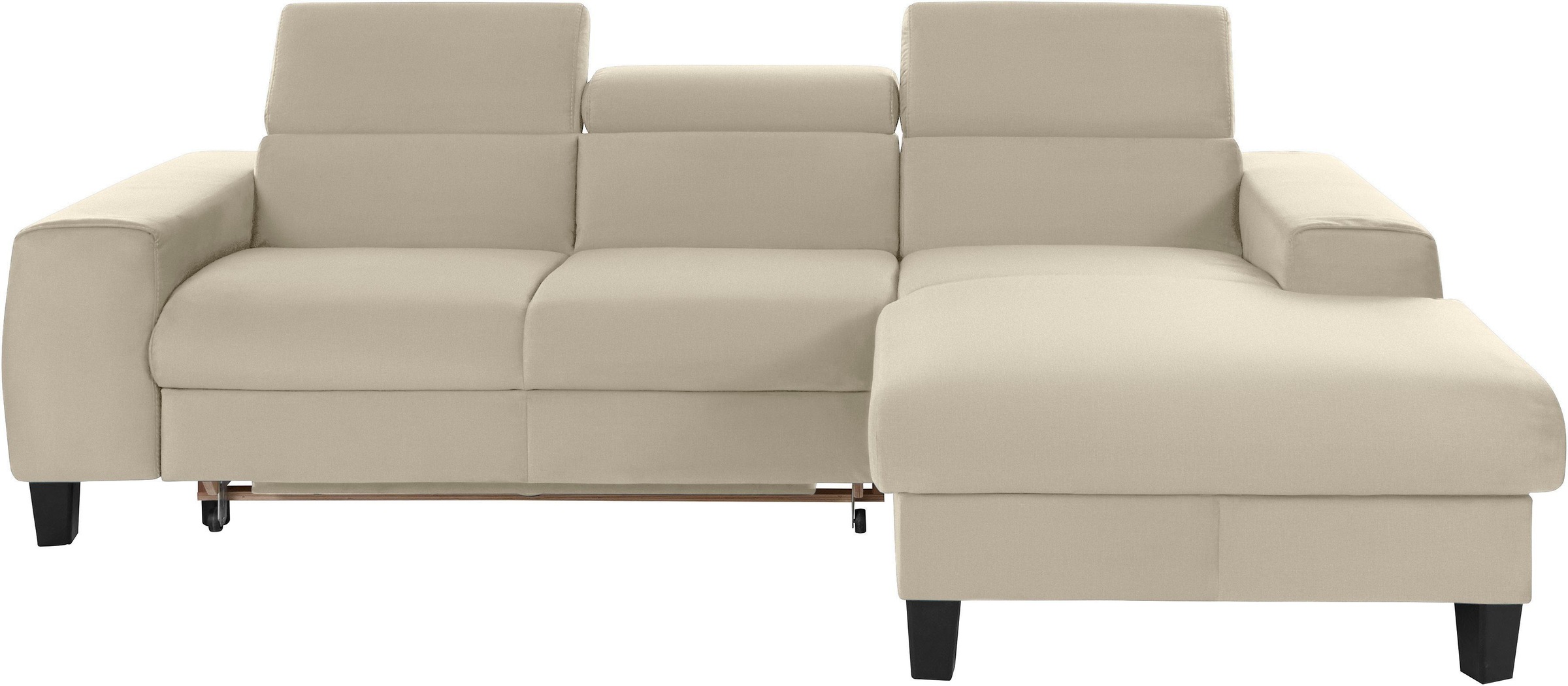 COTTA Polstergarnitur »Morven L-Form«, (Set), Set bestehend aus: Ecksofa mit Kopfteilverstellung & Hocker