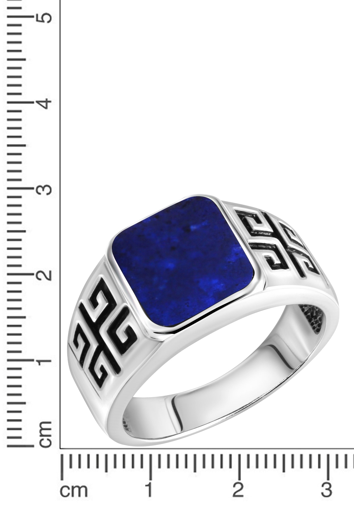 Firetti Fingerring »Schmuck Geschenk Silber 925 Silberring Mäander«, mit Lapislazuli oder Achat