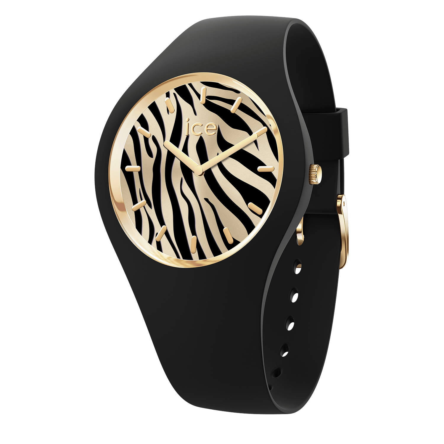 ice-watch Quarzuhr »ICE wild - Zebra« Armbanduhr, Damenuhr, Silikonarmband, analog