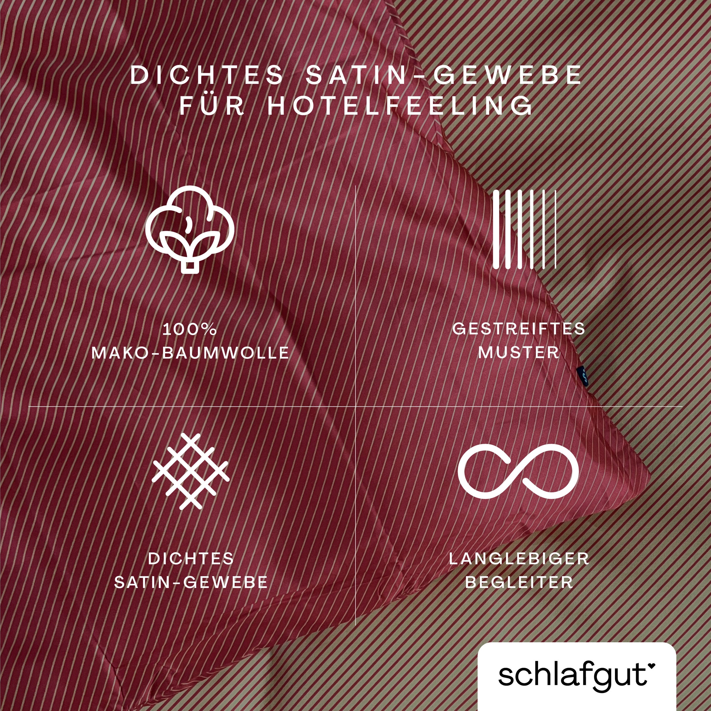 Schlafgut Bettbezug »Woven Satin Fade mit feinen Streifen« mit Farbverlauf, Mix & Match: passender Kissenbezug erhältlich