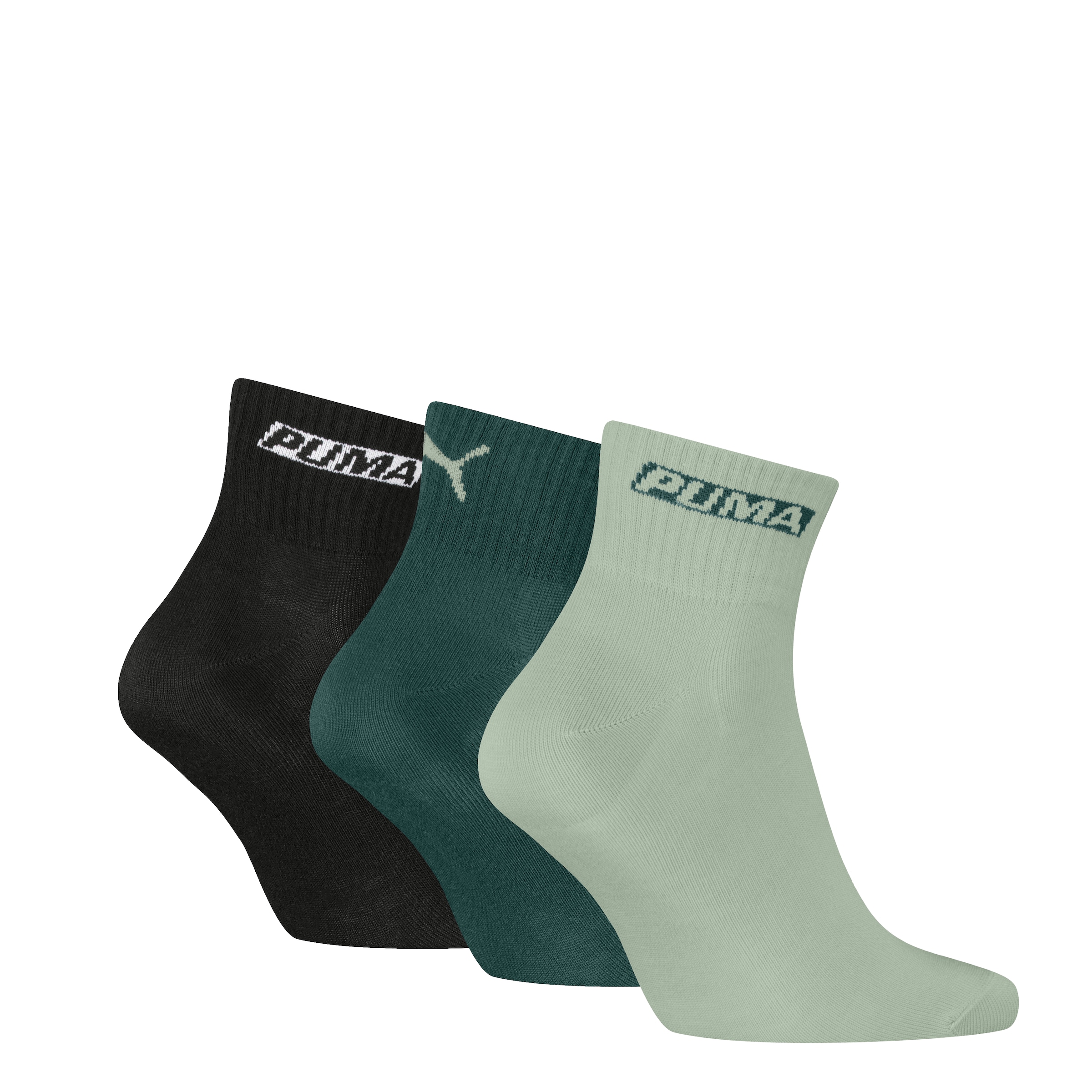 PUMA Kurzsocken »PUMA UNISEX LOGO STACKING QUARTER« 3 Paar, 