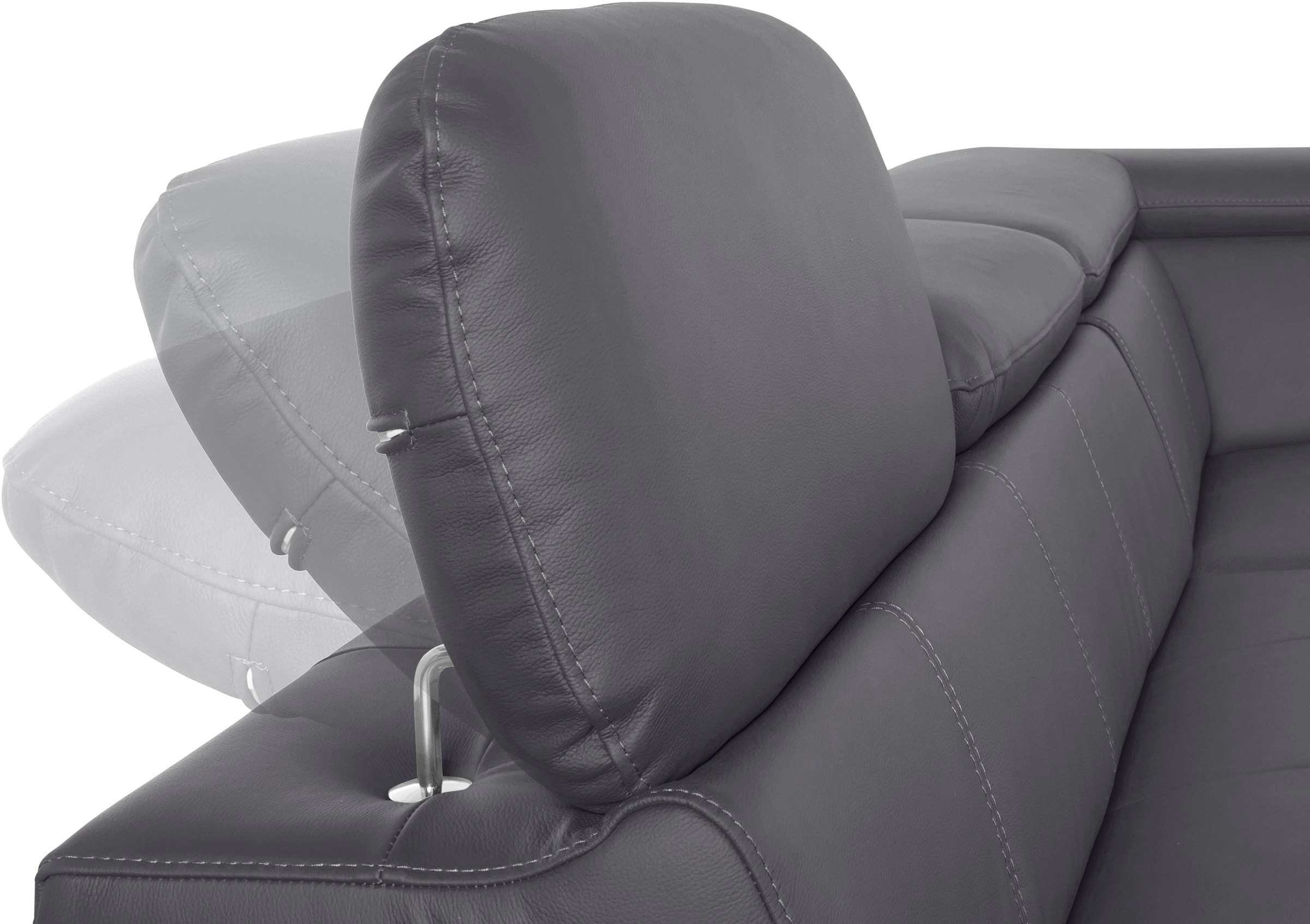 COTTA Ecksofa »Chef L-Form«, mit Kopfteilverstellung, edle Metallkufen, wahlweise mit Bettfunktion