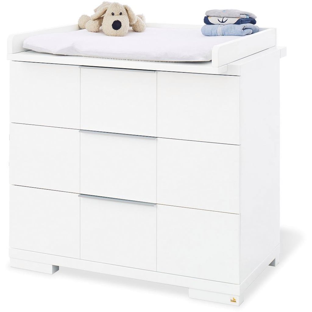 Pinolino® Babyzimmer-Komplettset »Polar«, (Set, 3 St.), breit groß; mit Kinderbett, Schrank und Wickelkommode