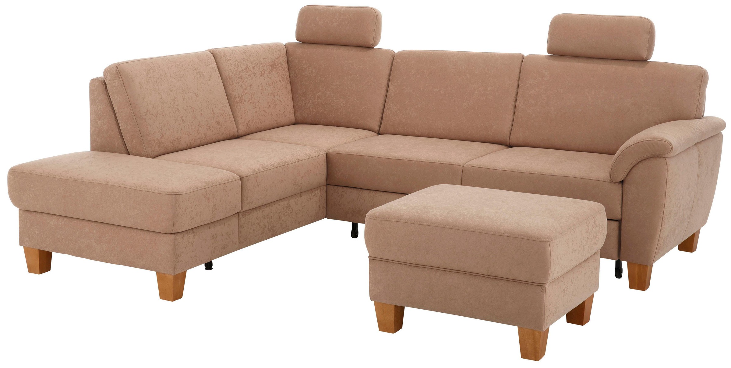 Home affaire Ecksofa »Alta L-Form« mit Federkern und Kontrastnaht, Füße Buc günstig online kaufen