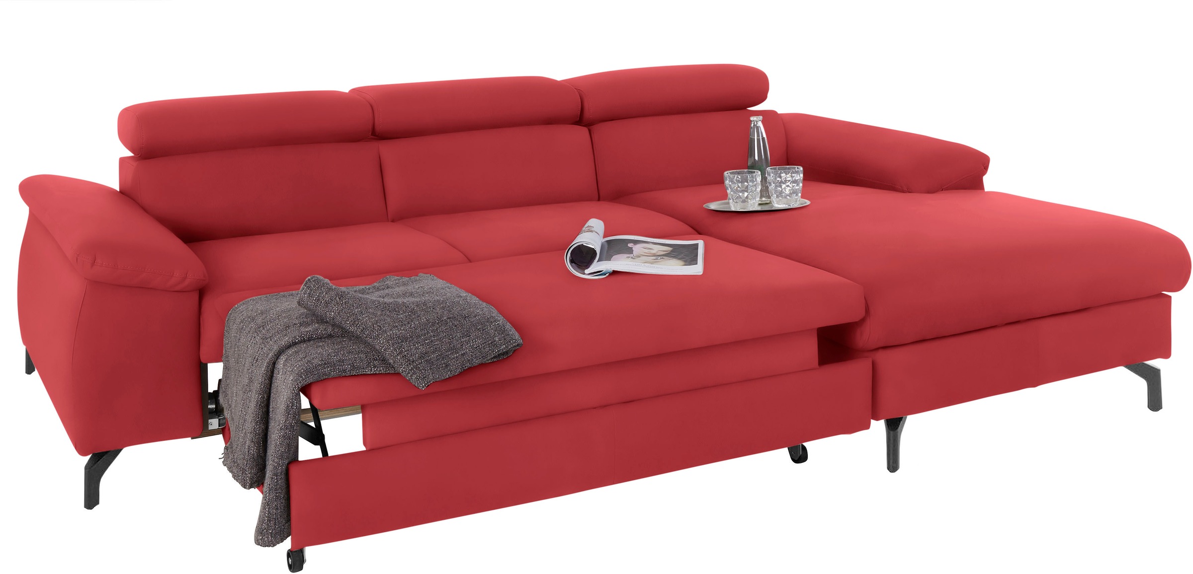 COTTA Ecksofa »Kitty L-Form«, inkl. Kopfteilverstellung, optional mit Bettfunktion u. Bettkasten