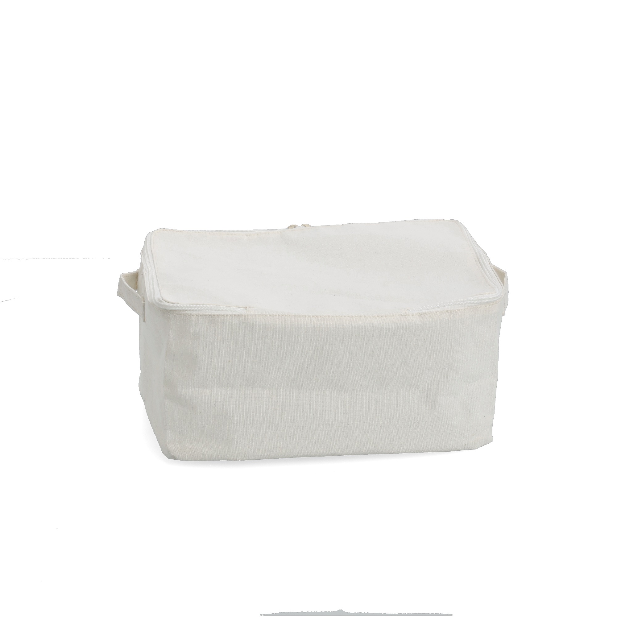 Zeller Present Aufbewahrungsbox »Aufbewahrungsbox, Polyester/Baumwolle, creme« mit Reißverschluss "Good Mood", 2er Set, ca. 39x29x19 cm