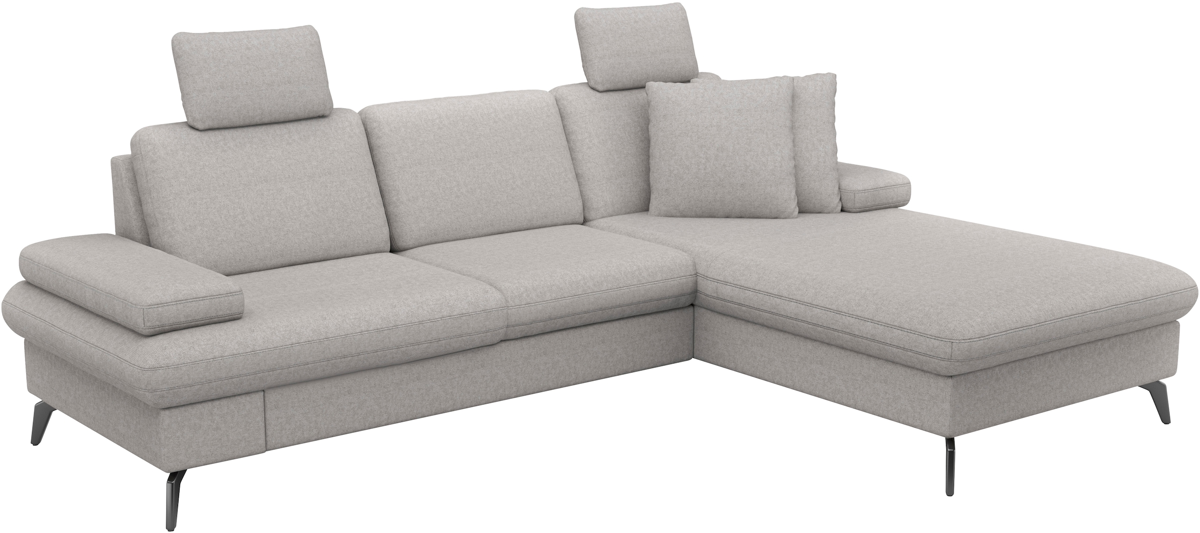 sit&more Ecksofa »Morris Jubi L-Form, B: 247 cm«, mit Armteilfunktion & 1 Zierkissen, optional Bettfunktion