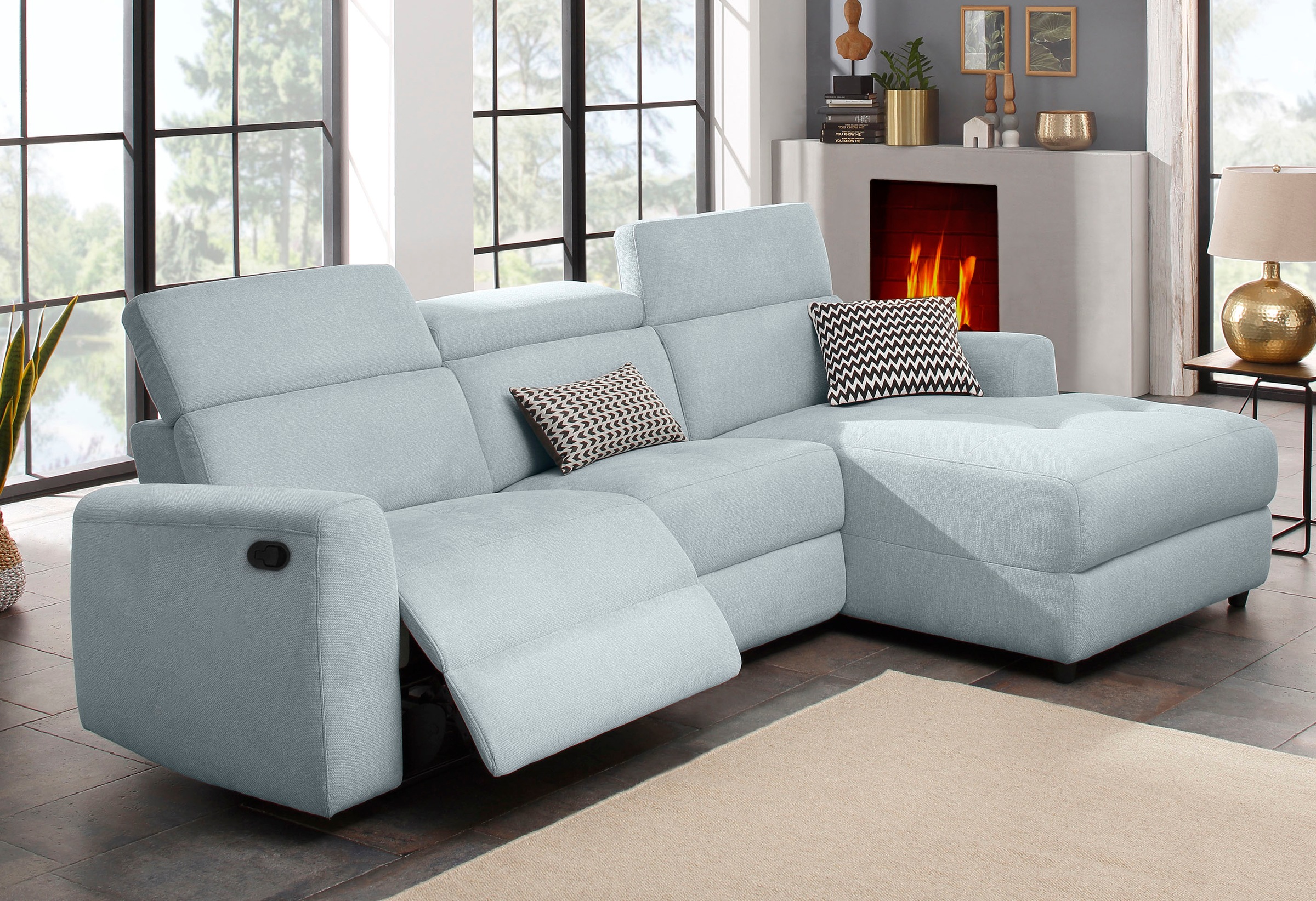 Home affaire Ecksofa »Sentrano, L-Form,«, 275 cm, man. o. elektr. Relaxfunk günstig online kaufen
