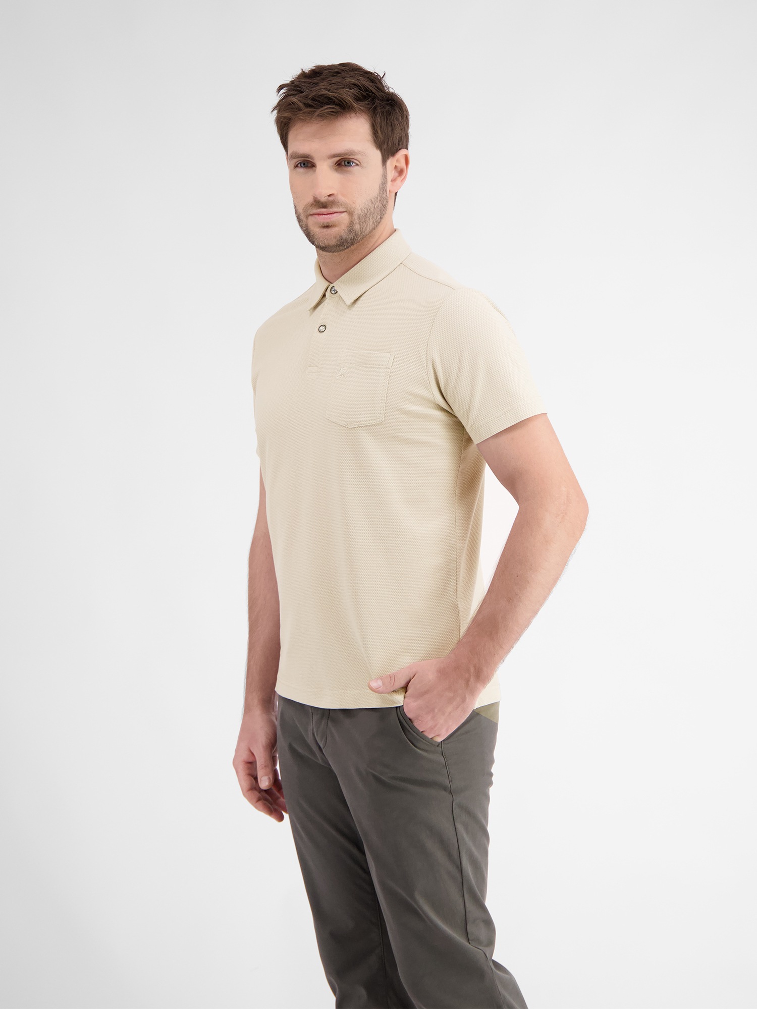 LERROS Poloshirt »LERROS Herren Poloshirt in sportiver Waffelpiquéqualität«