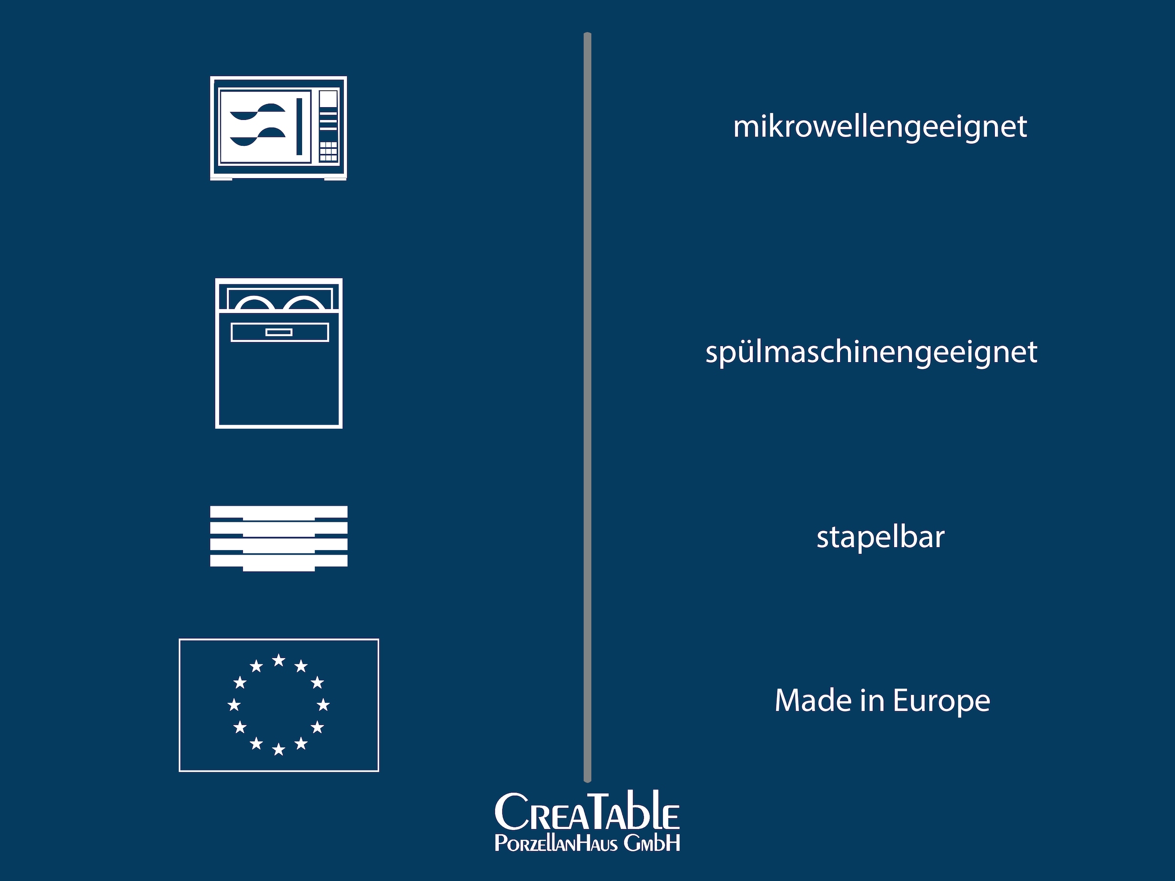 CreaTable Servier-Set »Majestosa«, (Set, 3 tlg., 2 Schüsseln, 1 Platte), Dekor schwarz abgesetzt