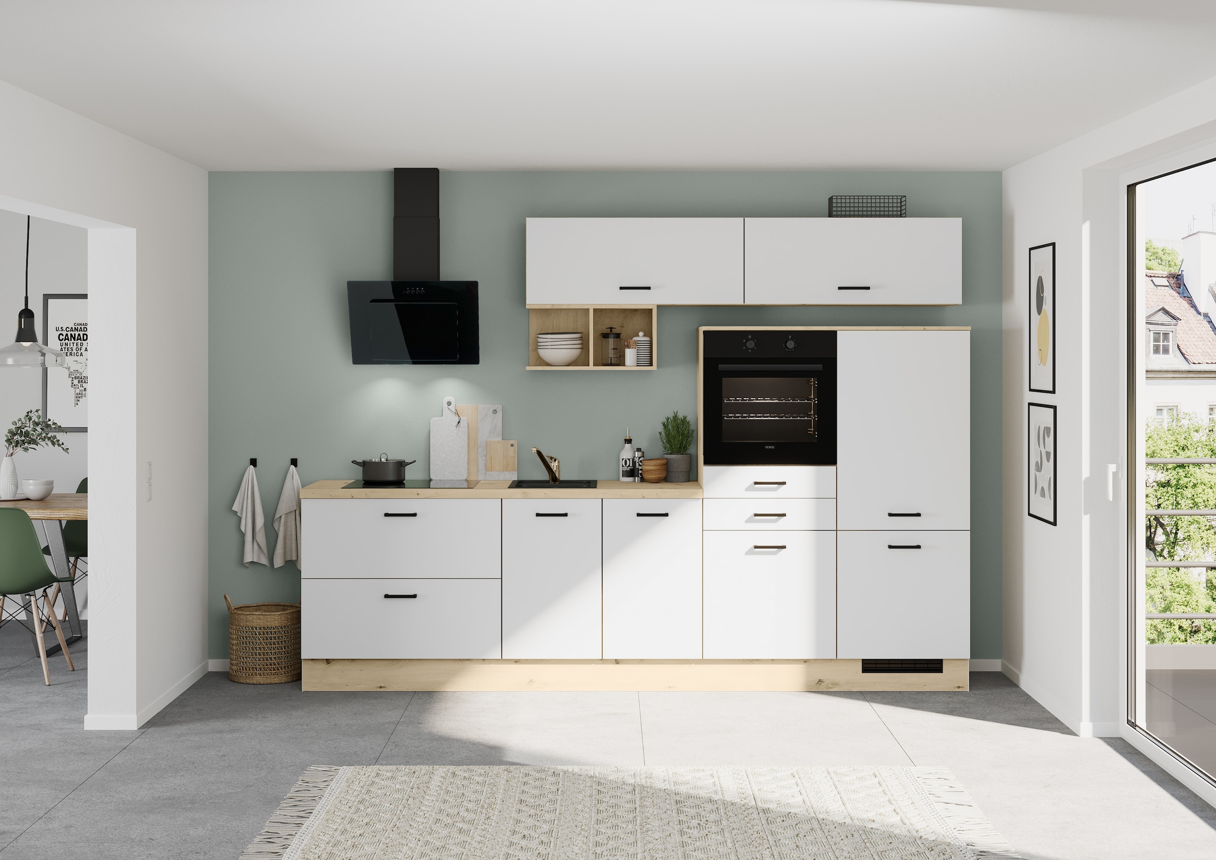 IMPULS KÜCHEN Küchenzeile »"München", Ausrichtung wählbar, Schubkästen mit günstig online kaufen