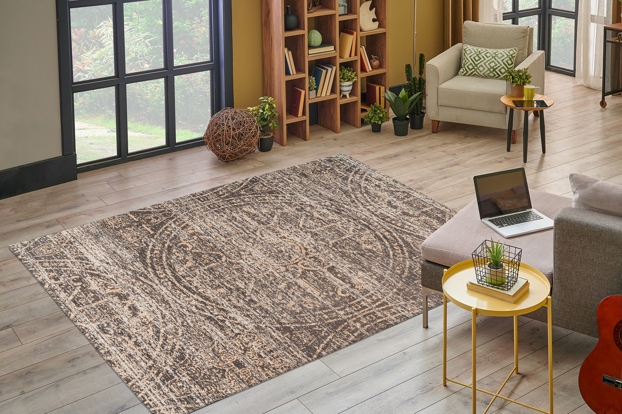 Kayoom Teppich »Davis 425«, rechteckig, 12 mm Höhe, edles Design, pflegeleicht, neutrale Farben