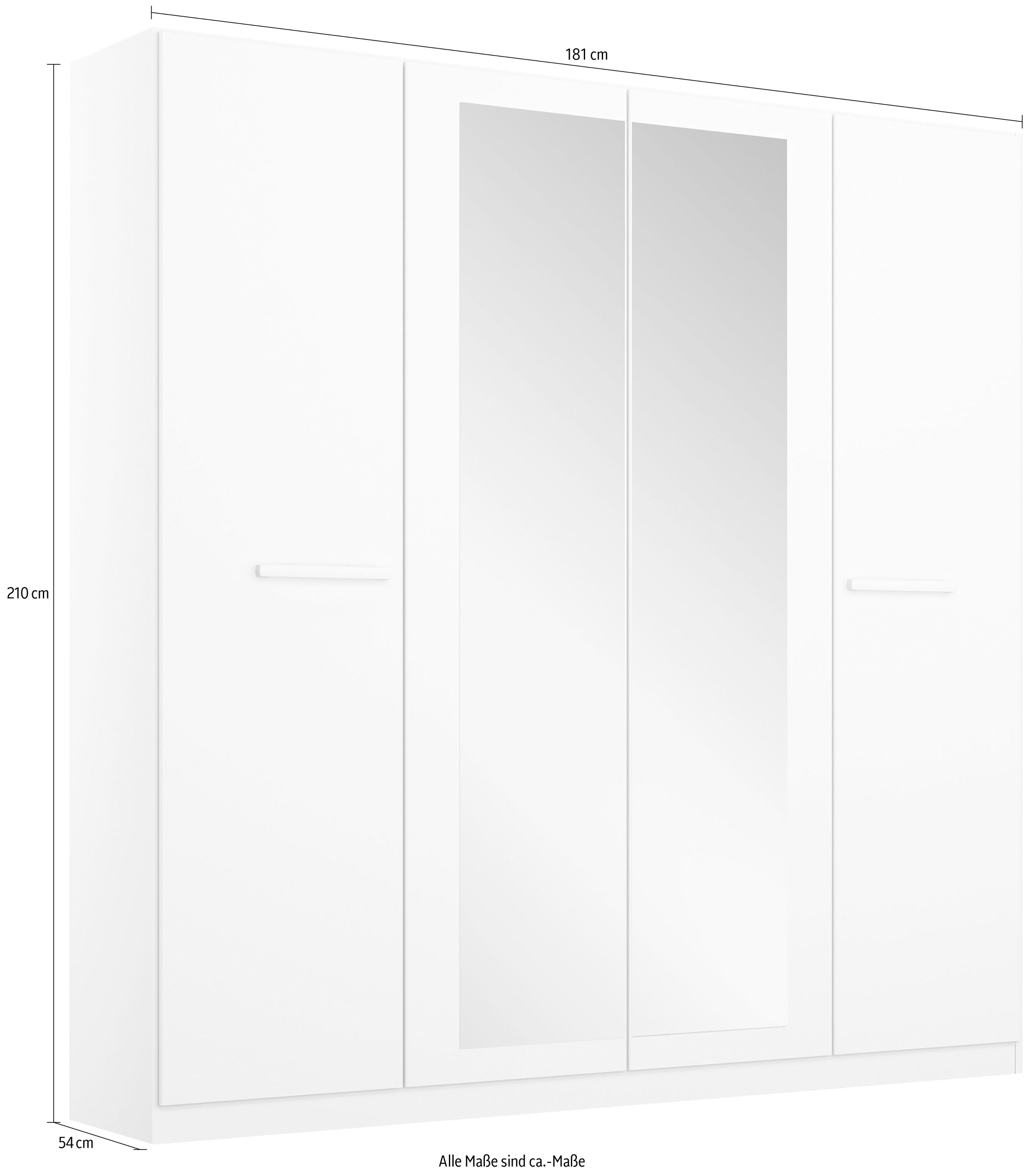 rauch Drehtürenschrank »Kleiderschrank Schrank Garderobe Garderobenschrank Stauraumwunder MODI«, optional mit Spiegel MADE IN GERMANY
