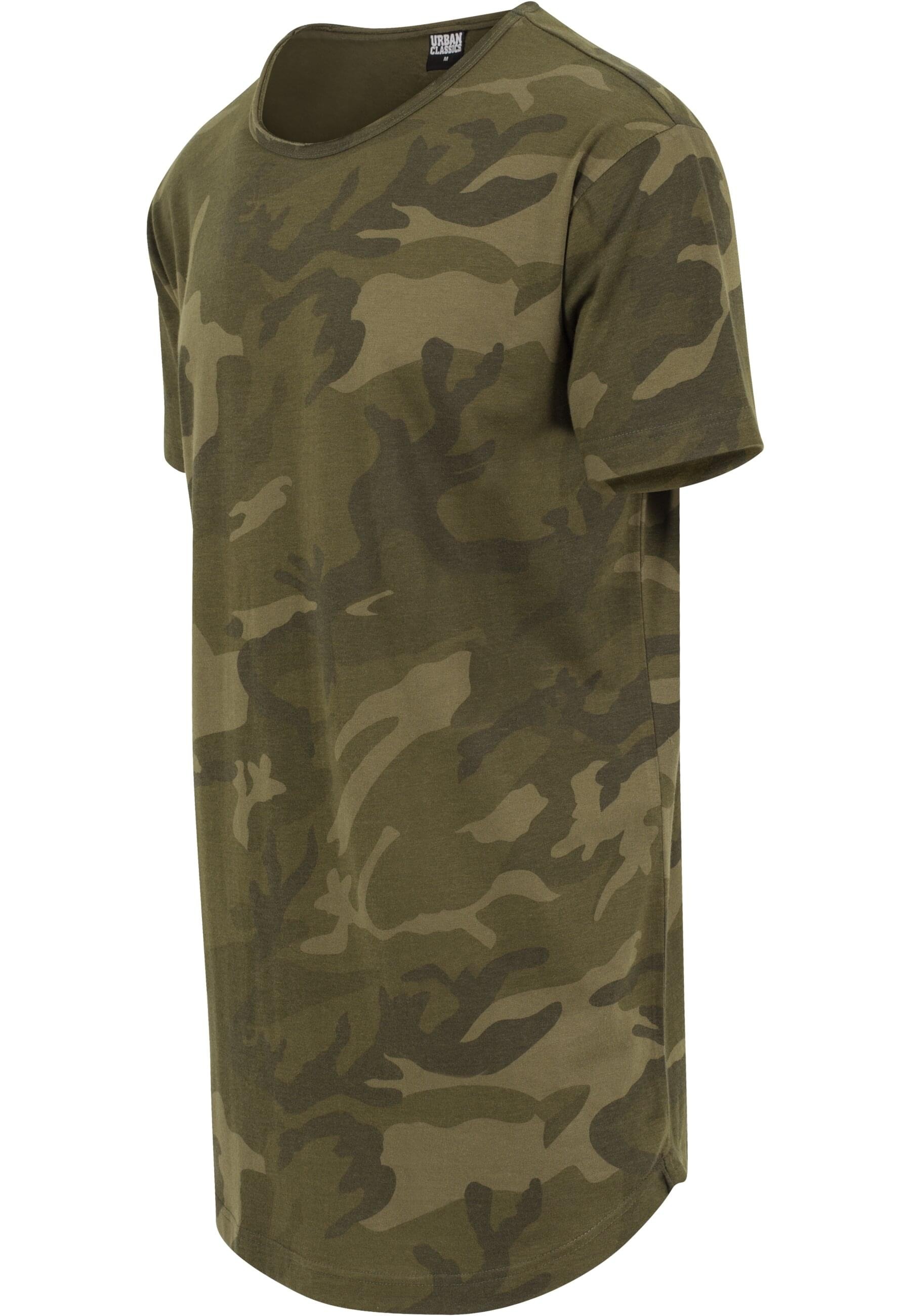 URBAN CLASSICS Kurzarmshirt »Urban Classics Herren Camo Shaped Long Tee« 1 Stk.
