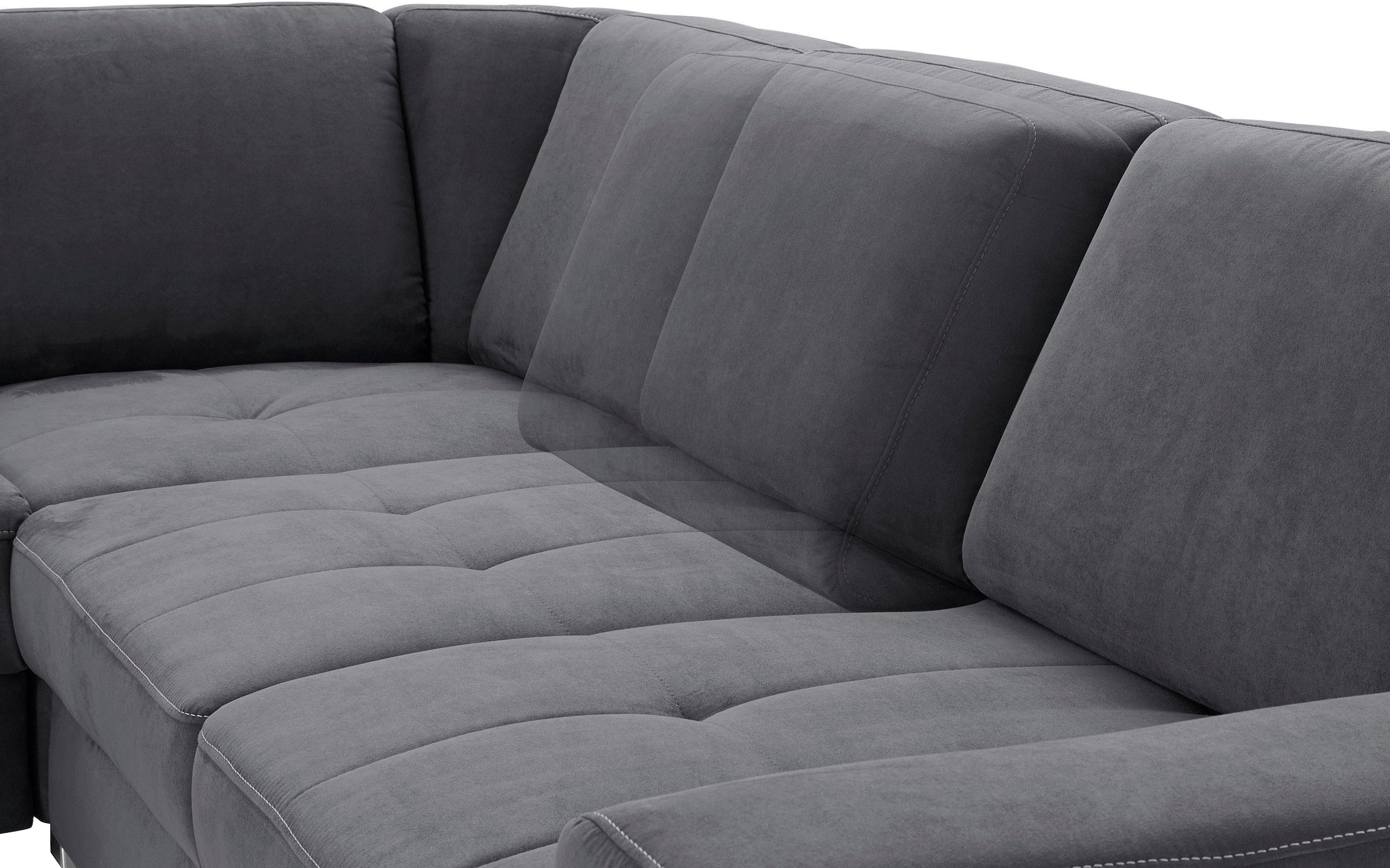 sit&more Ecksofa »Santorini L-Form«, mit Federkern und Sitztiefenverstellung, wahlweise mit Bettfunktion