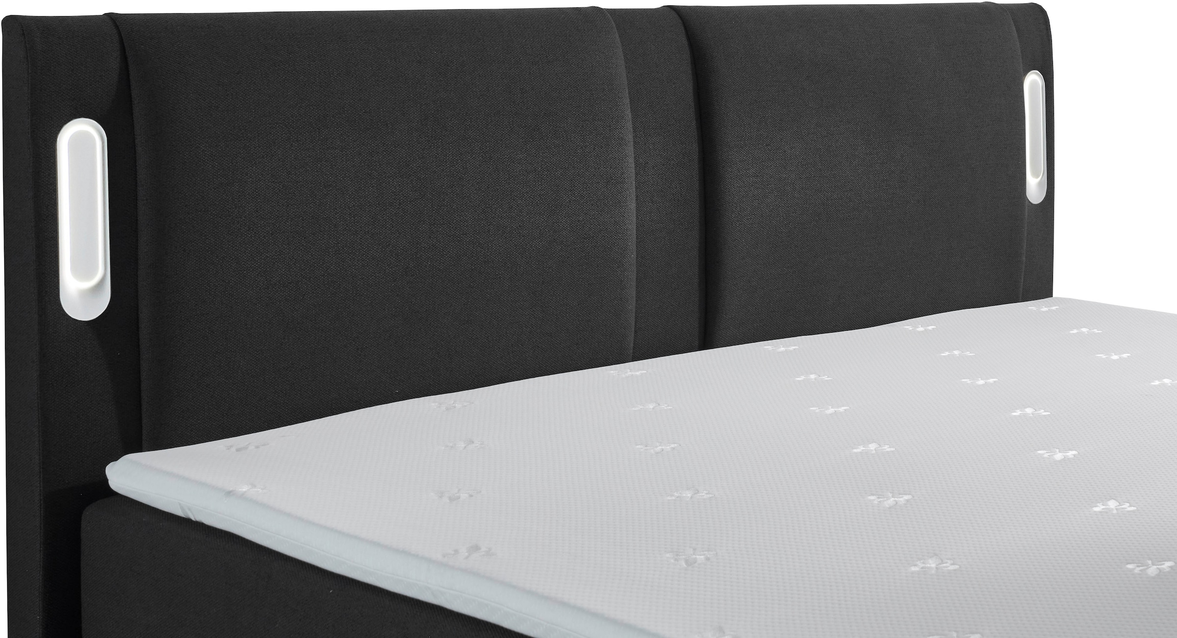 INOSIGN Boxbett »Elverta inkl. Bettkasten und LED-Beleuchtung« erhältlich in der Breite 180x200cm, Kopfteil in Kissenoptik