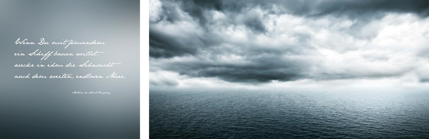 queence Leinwandbild »Endloses Meer«, Meer-Meer Bilder-Kunst-Modern-Spa-Spa günstig online kaufen