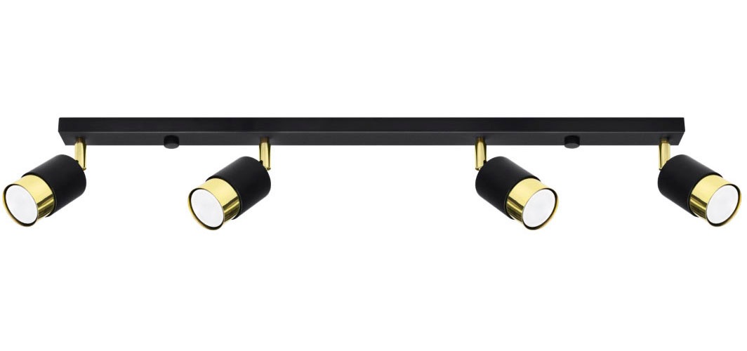 SOLLUX lighting Deckenleuchte »NERO«, 4 flammig, Leuchtmittel GU10   ohne L günstig online kaufen