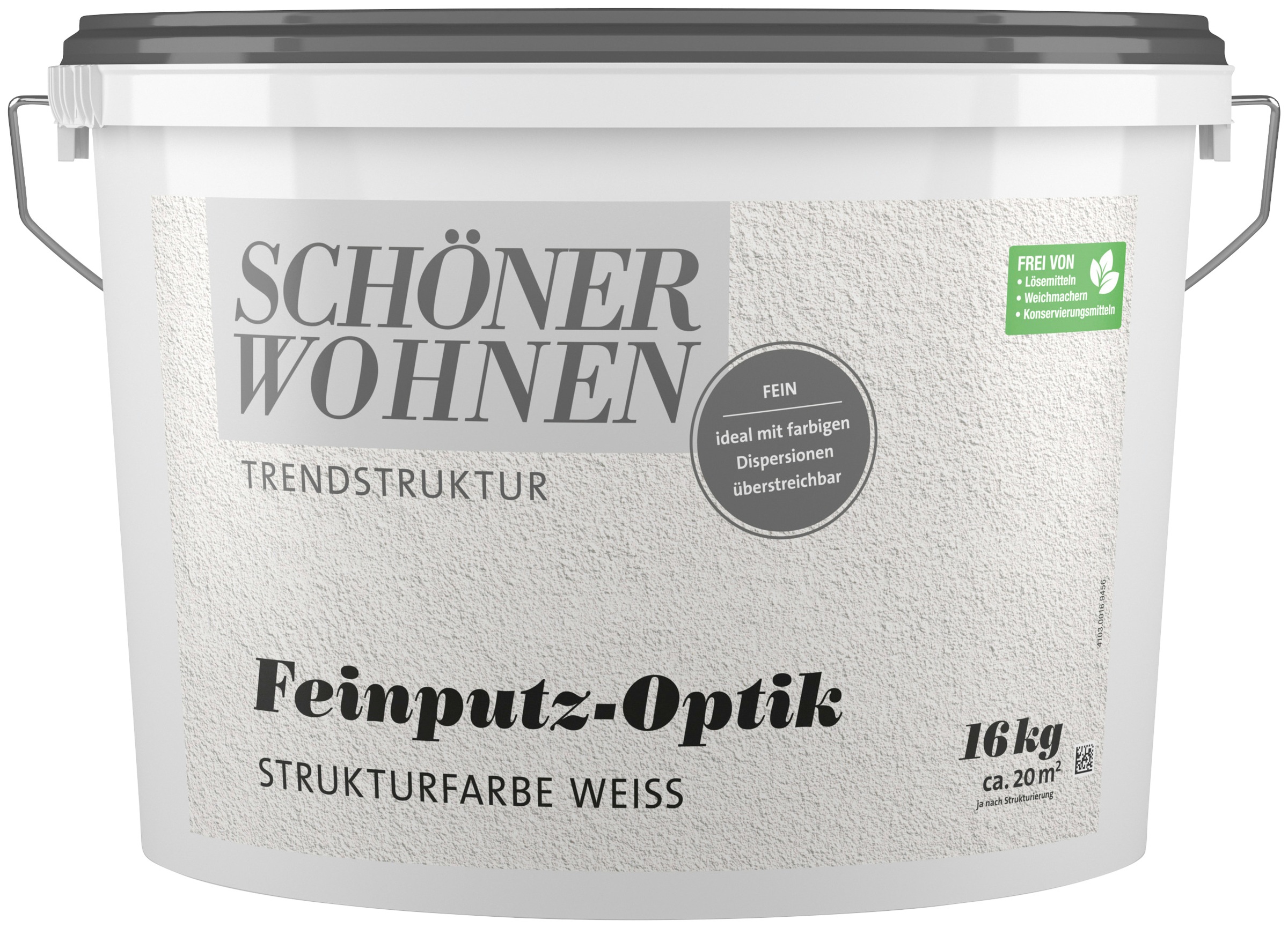 SCHÖNER WOHNEN FARBE Wand- und Deckenfarbe »TRENDSTRUKTUR Feinputz-Optik fein«, weiß, Strukturfarbe mit feiner Körnung - allergikergeeignet