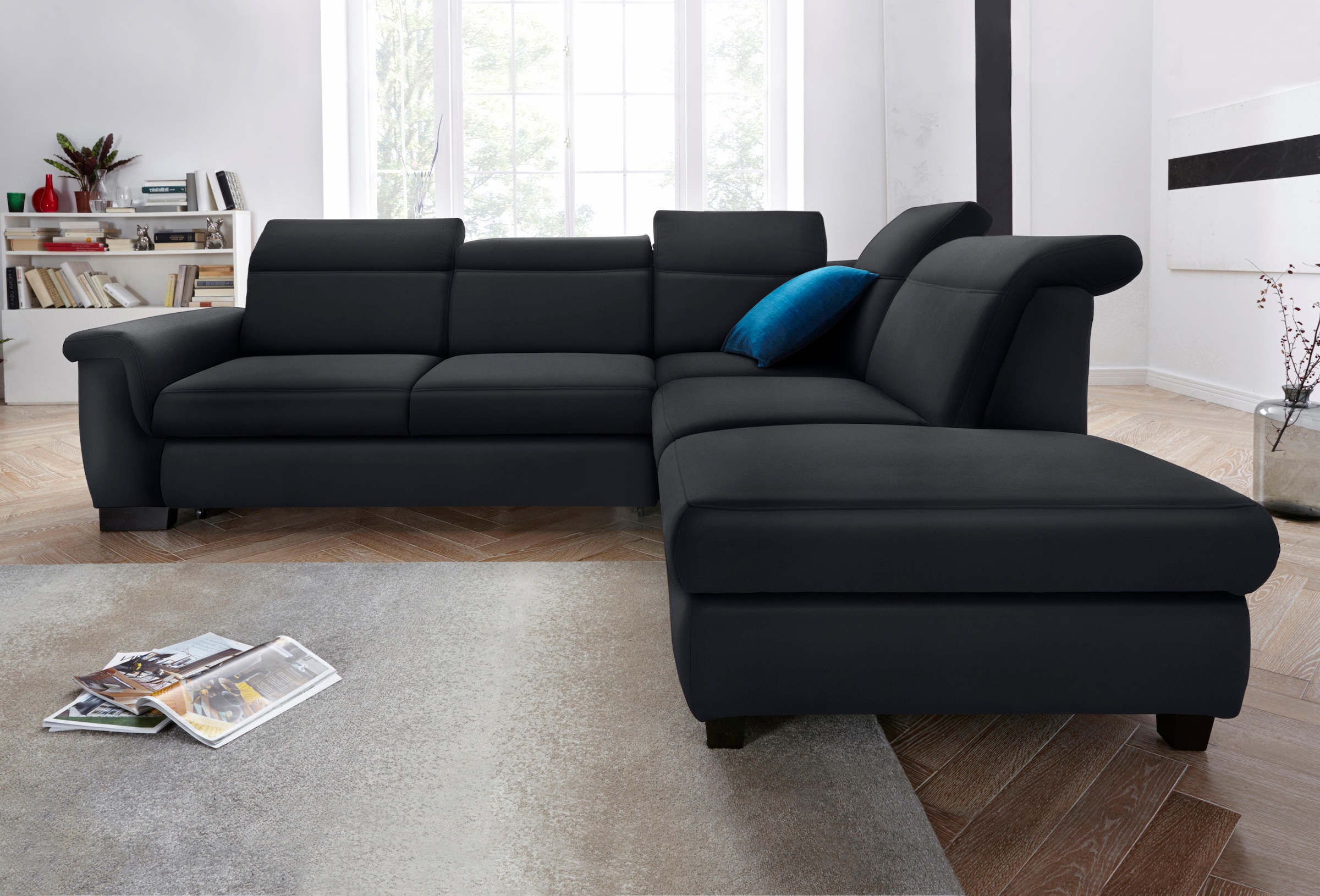 DOMO collection Ecksofa "Sully L-Form", wahlweise mit Bettfunktion und Kopf günstig online kaufen